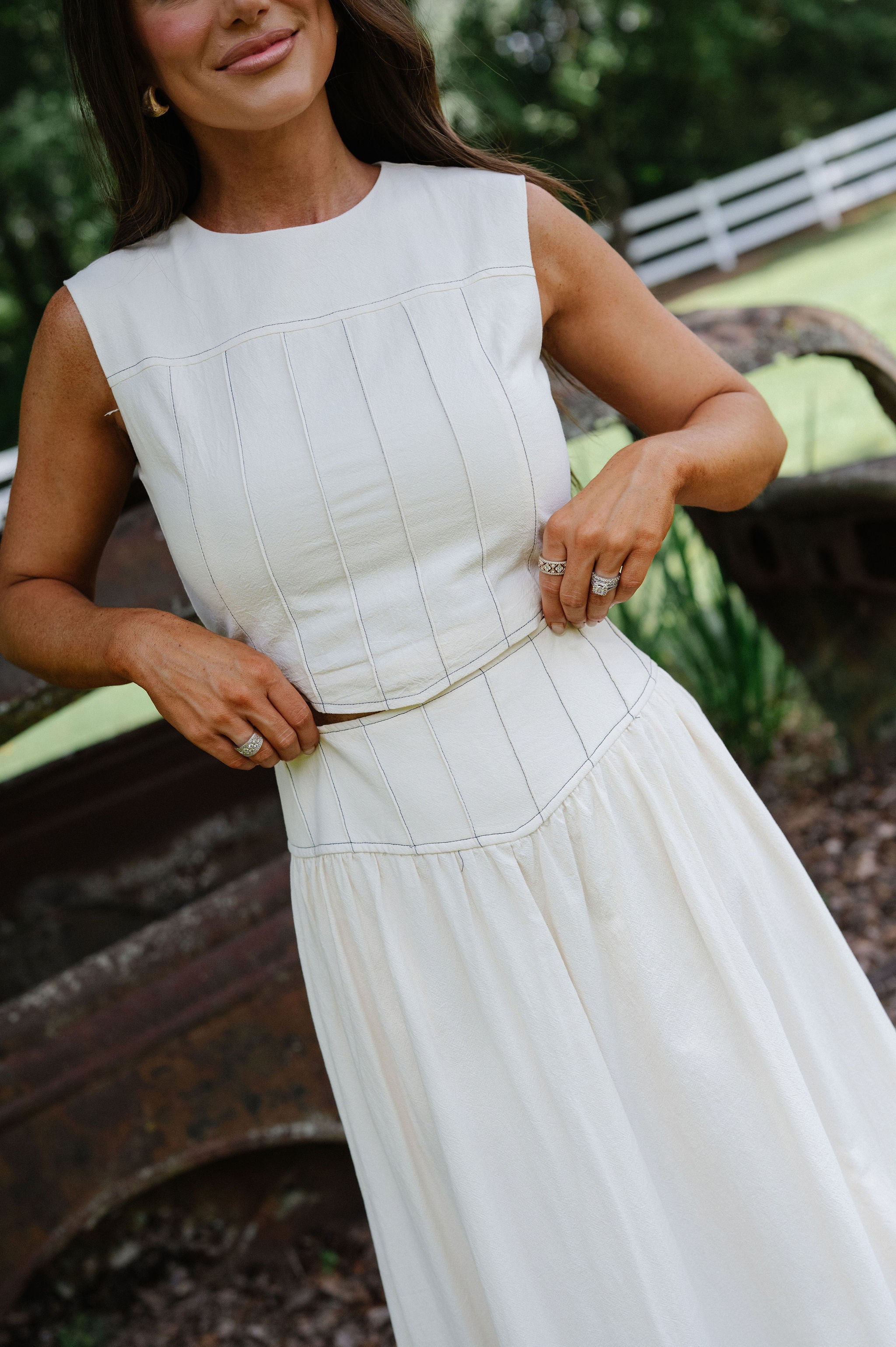 Serena Skirt Set-Ivory