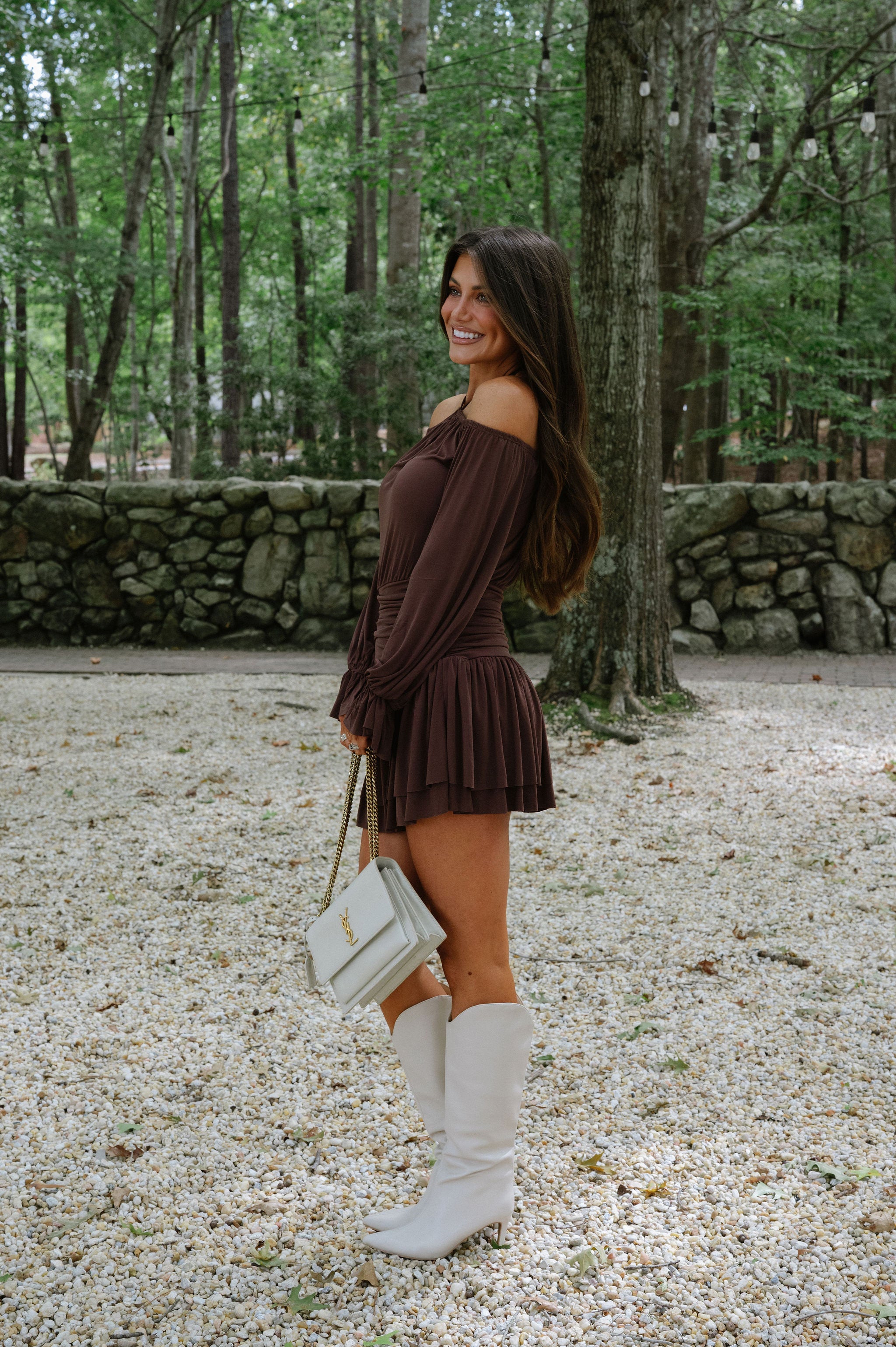 OTS Halter Neck Dress- Mocha