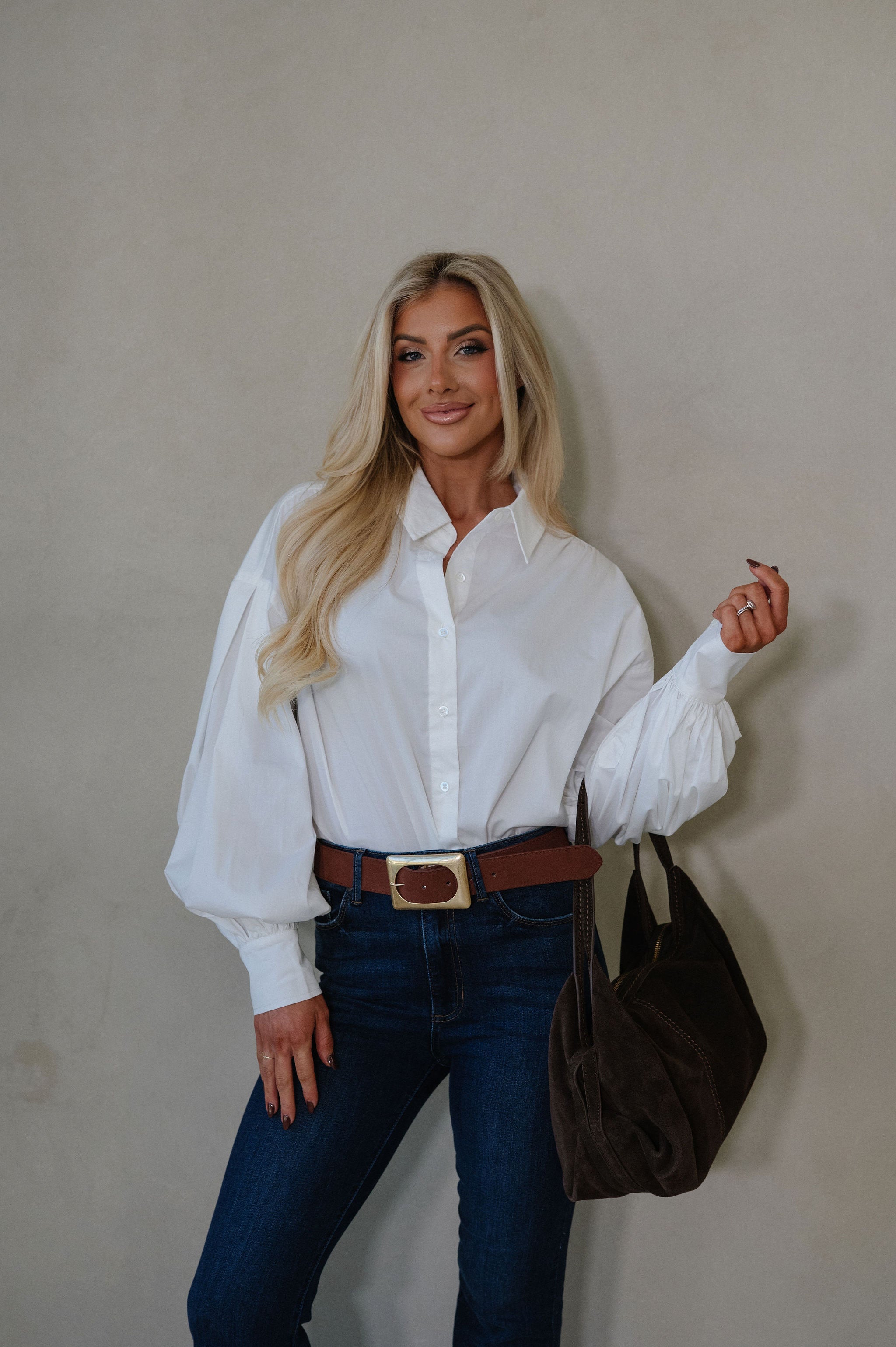 Dayla Oversized Top-Off White