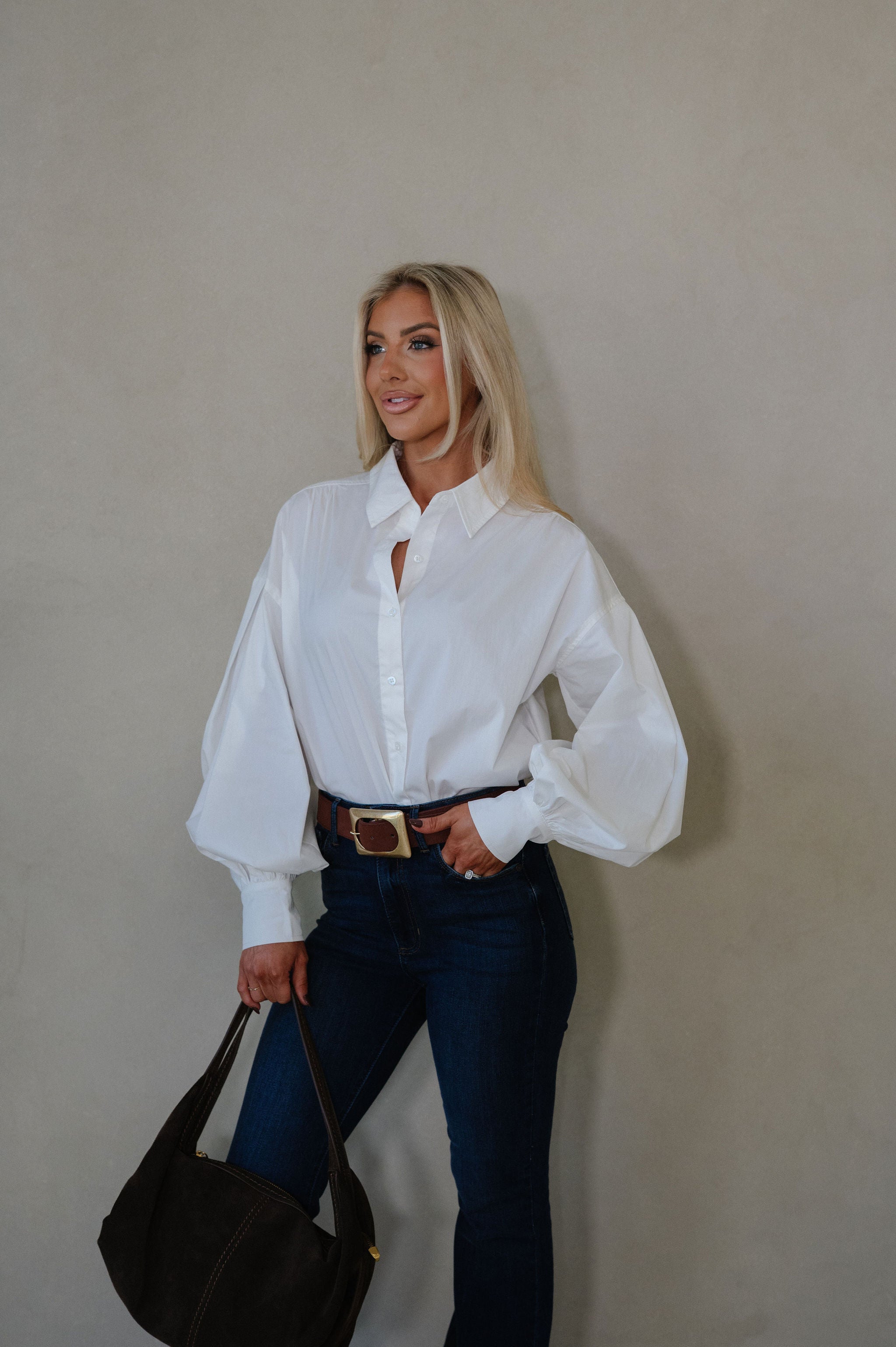 Dayla Oversized Top-Off White