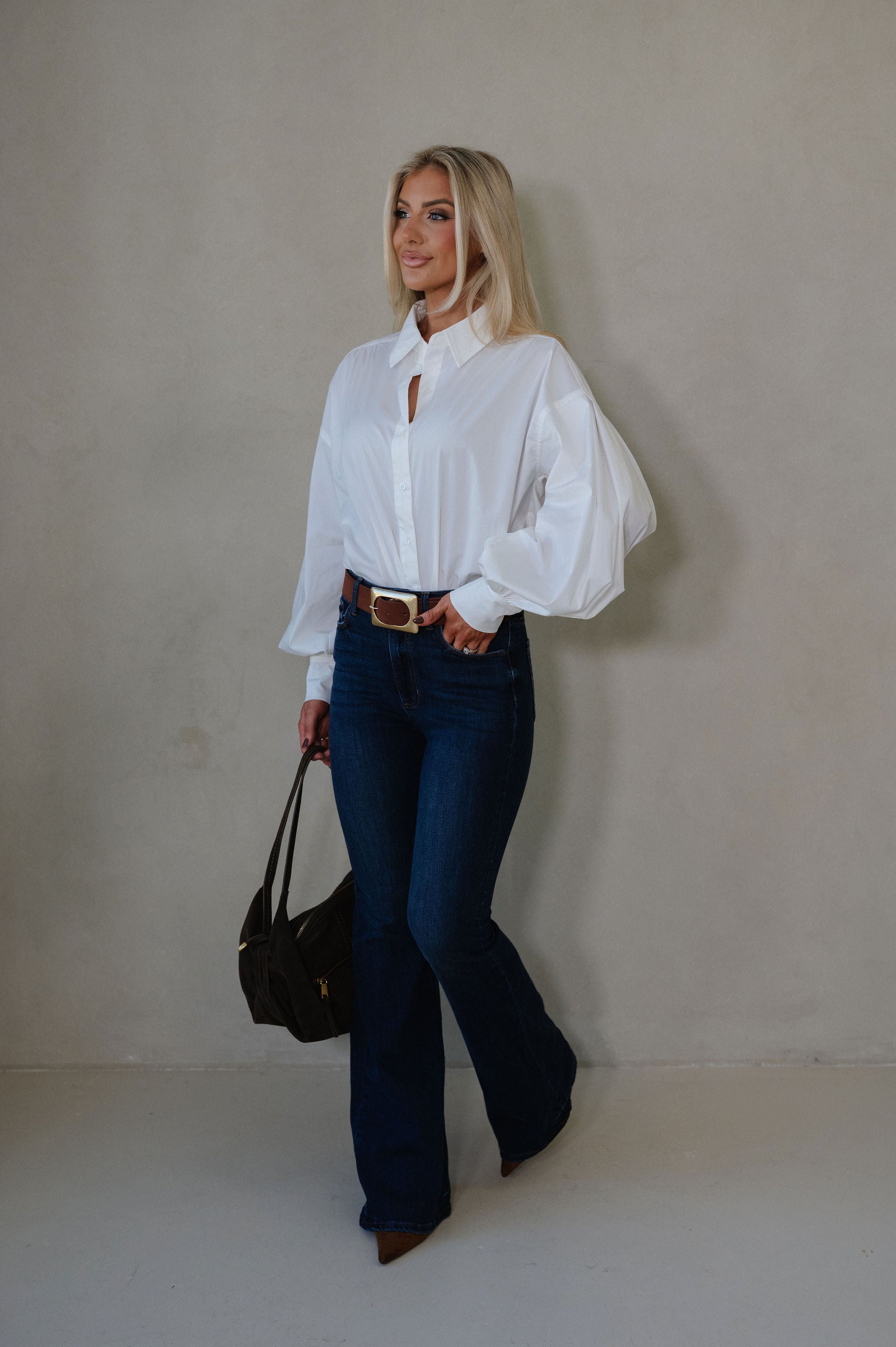 Dayla Oversized Top-Off White