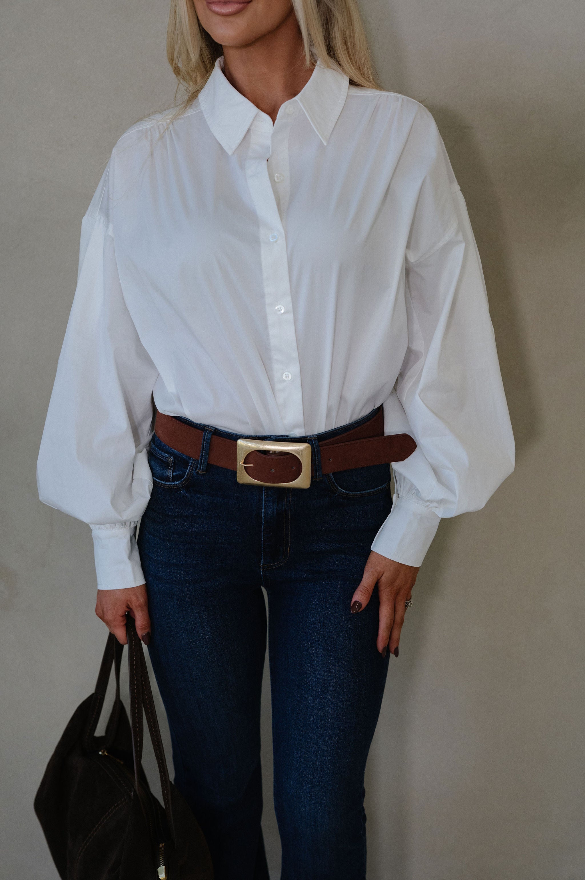 Dayla Oversized Top-Off White