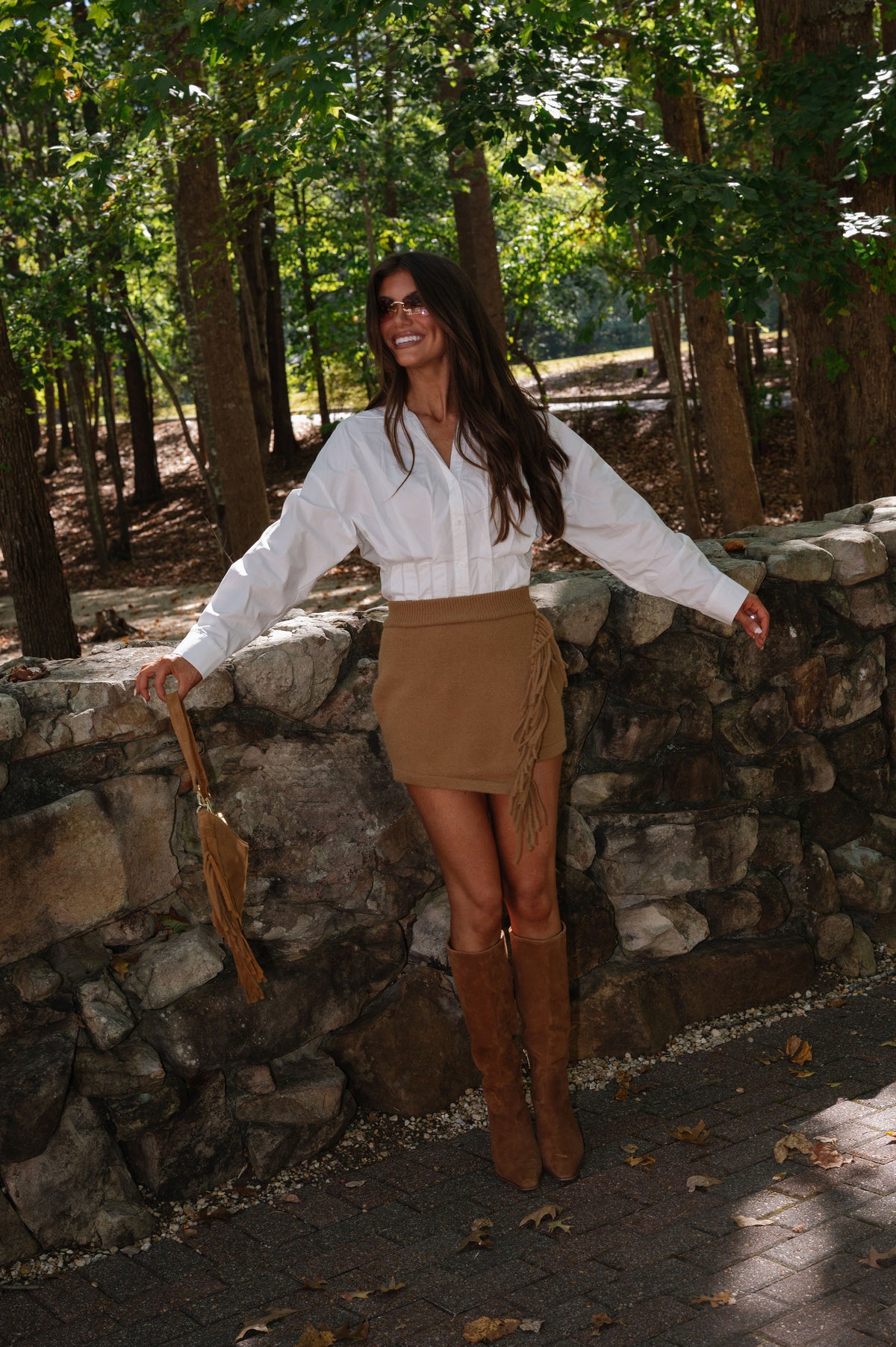 Charlotte Pleated Button Down Shirt-Off White