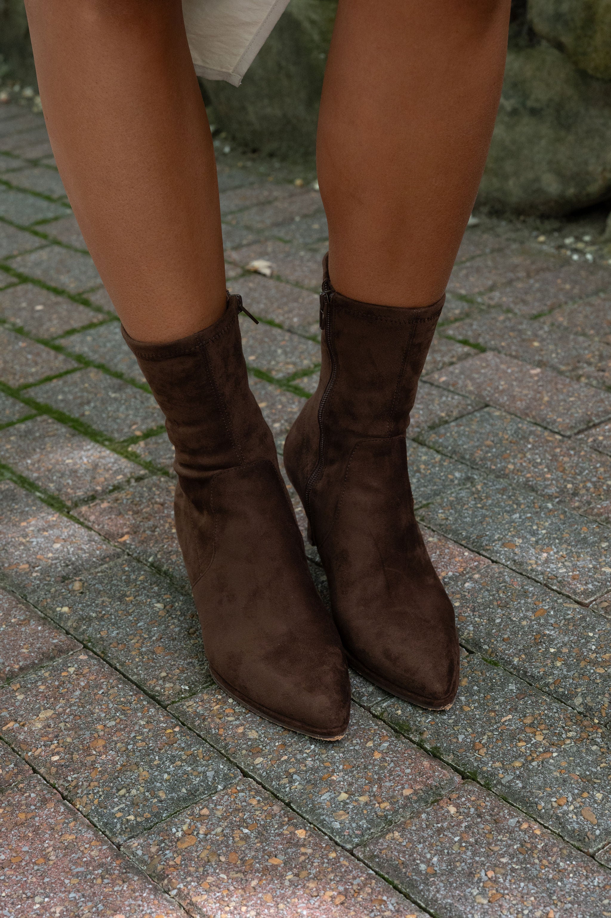 Dolce Vita Amara Stella Suede Bootie-Dark Brown