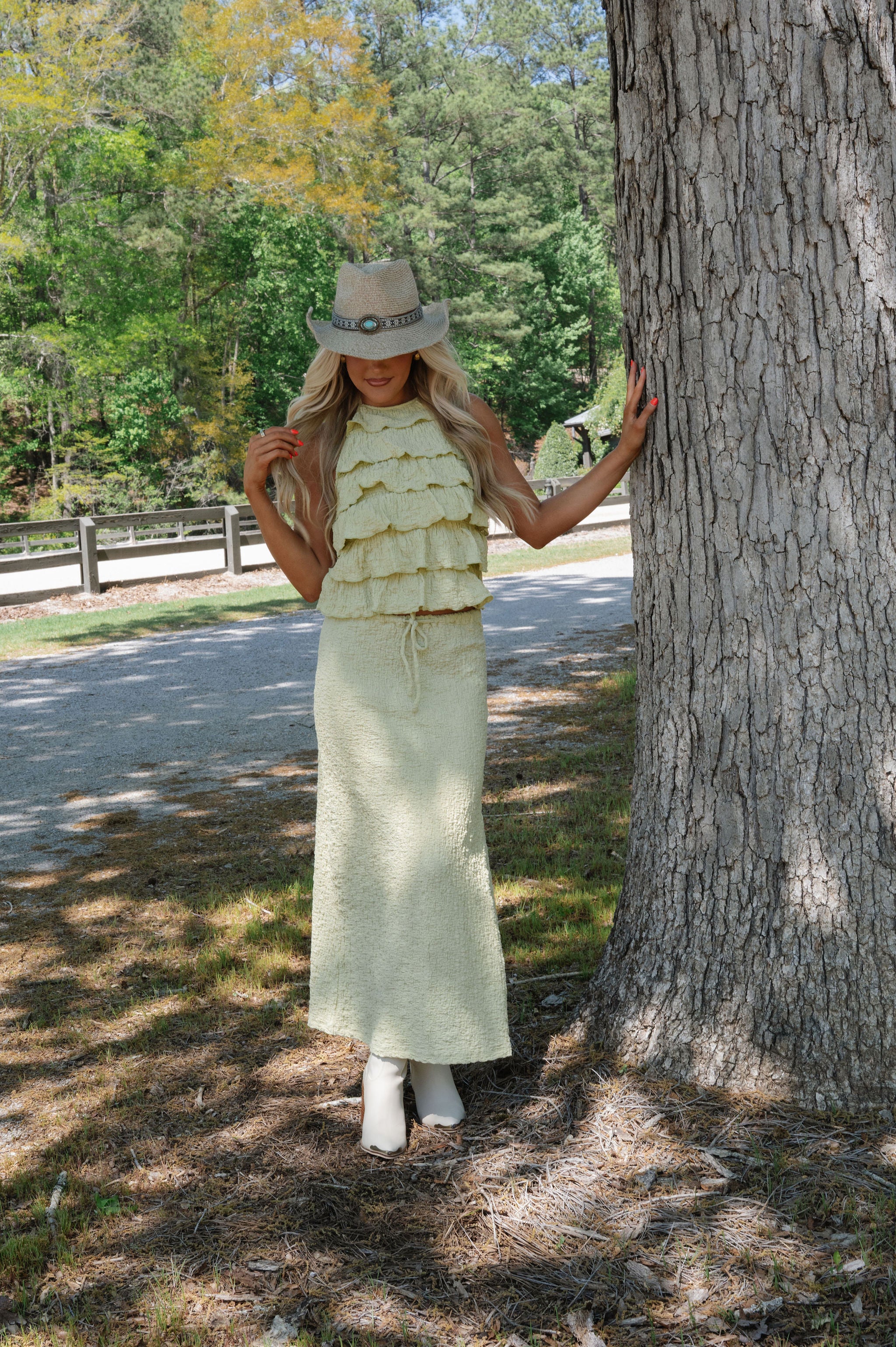 Remy Skirt Set-Pale Lime
