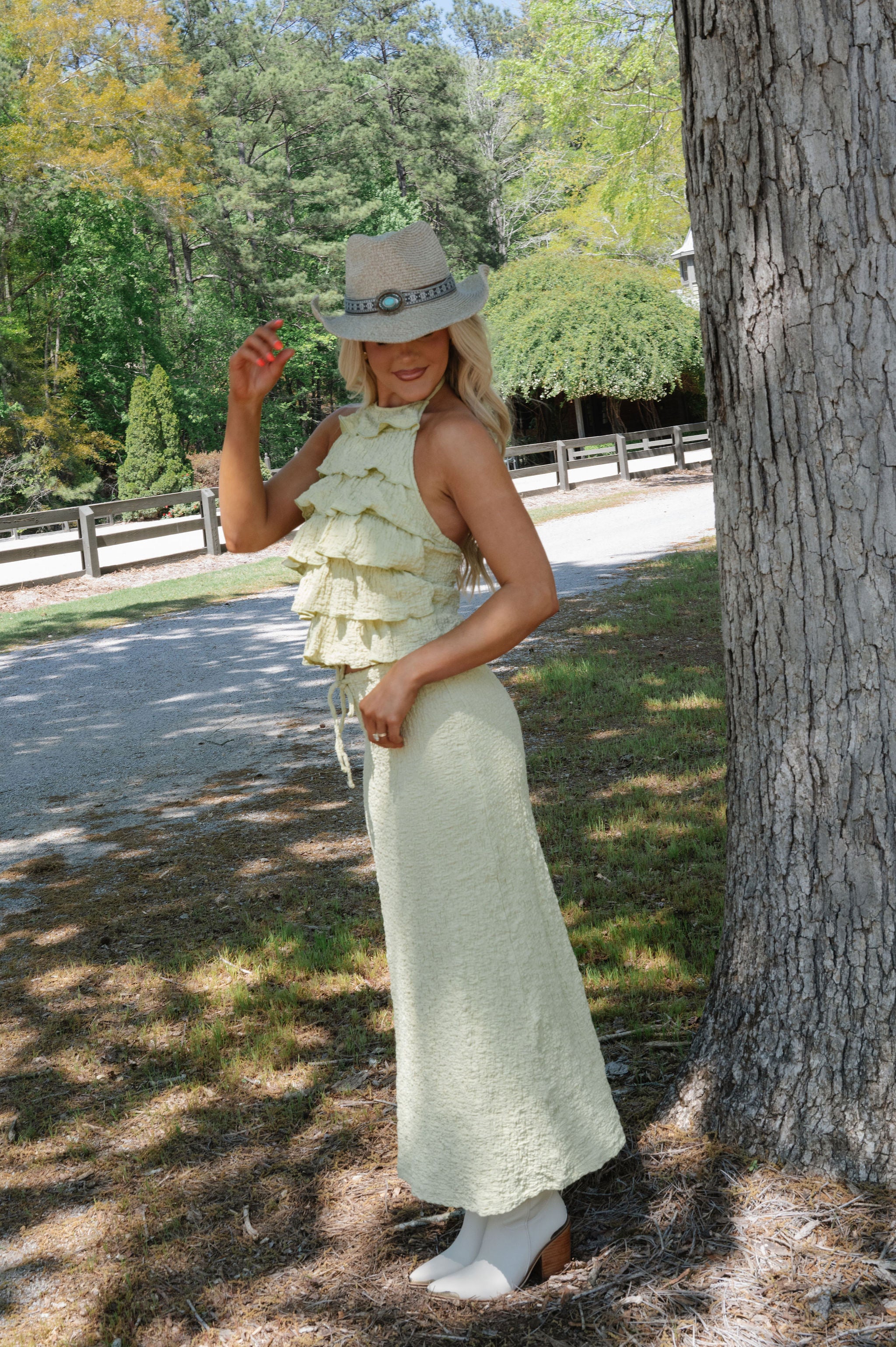 Remy Skirt Set-Pale Lime