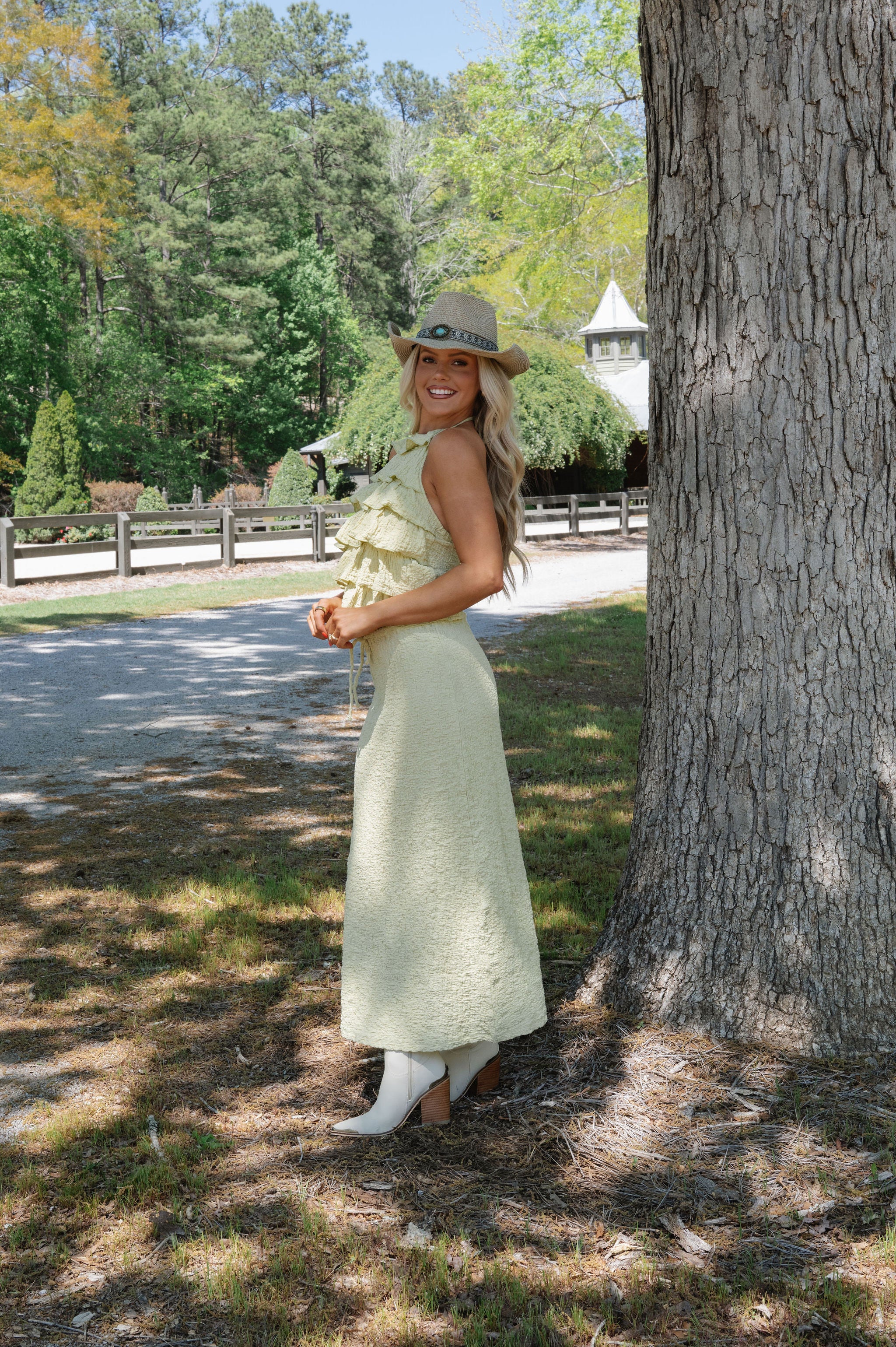 Remy Skirt Set-Pale Lime