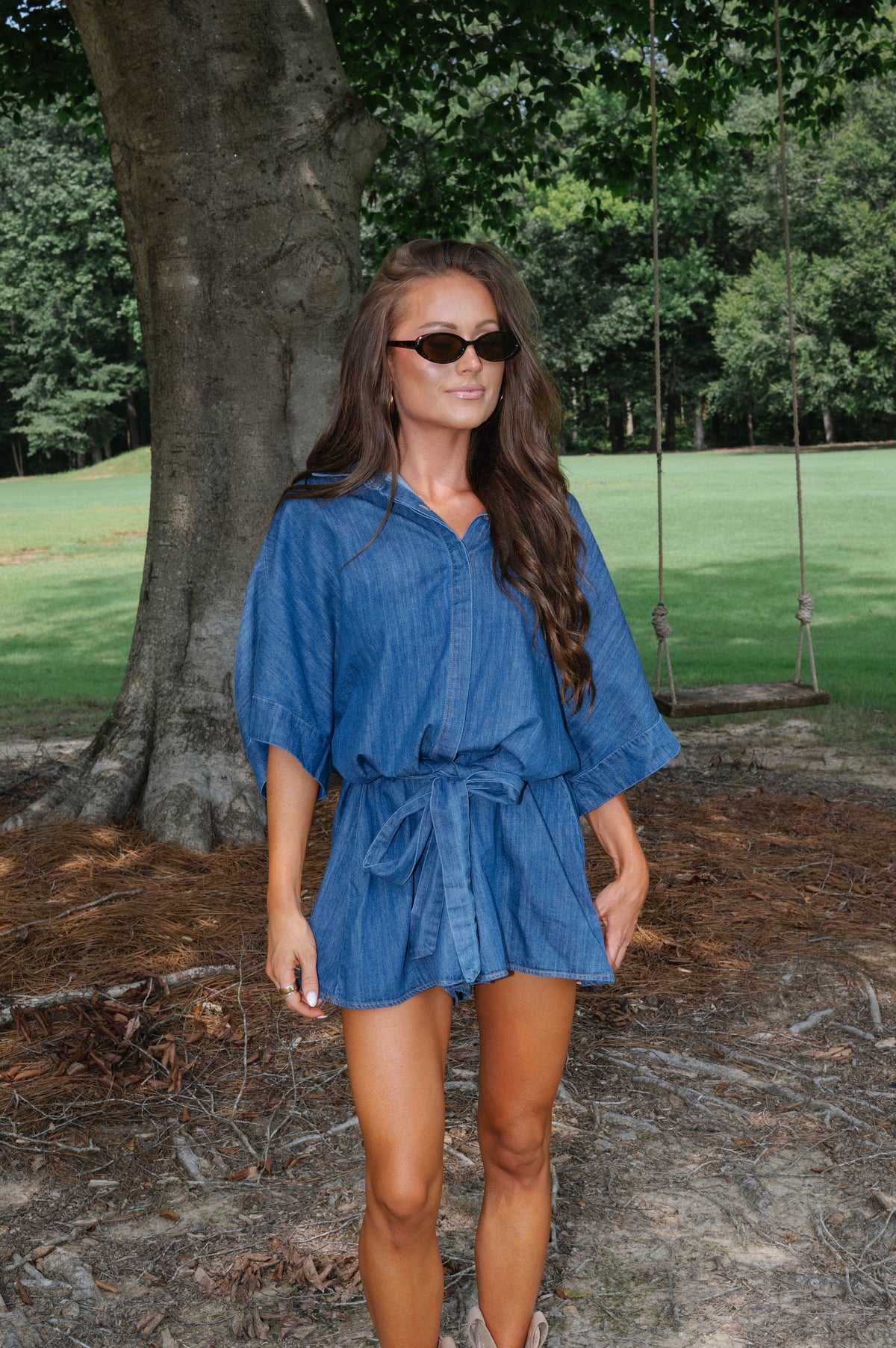 Tate Denim Romper