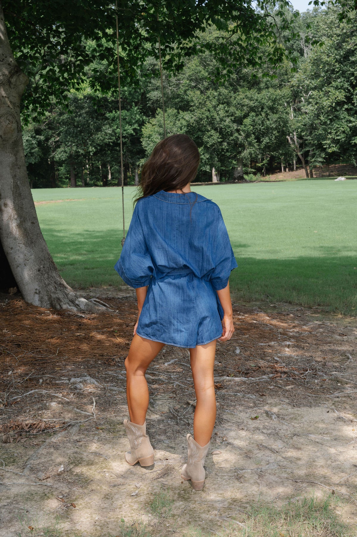 Tate Denim Romper