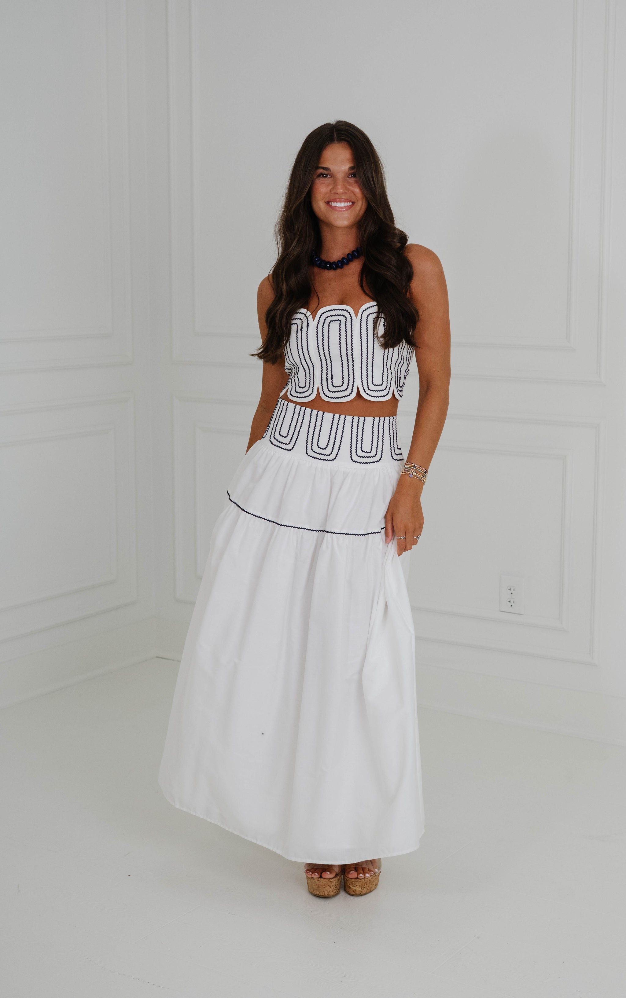 Eli Skirt Set-White