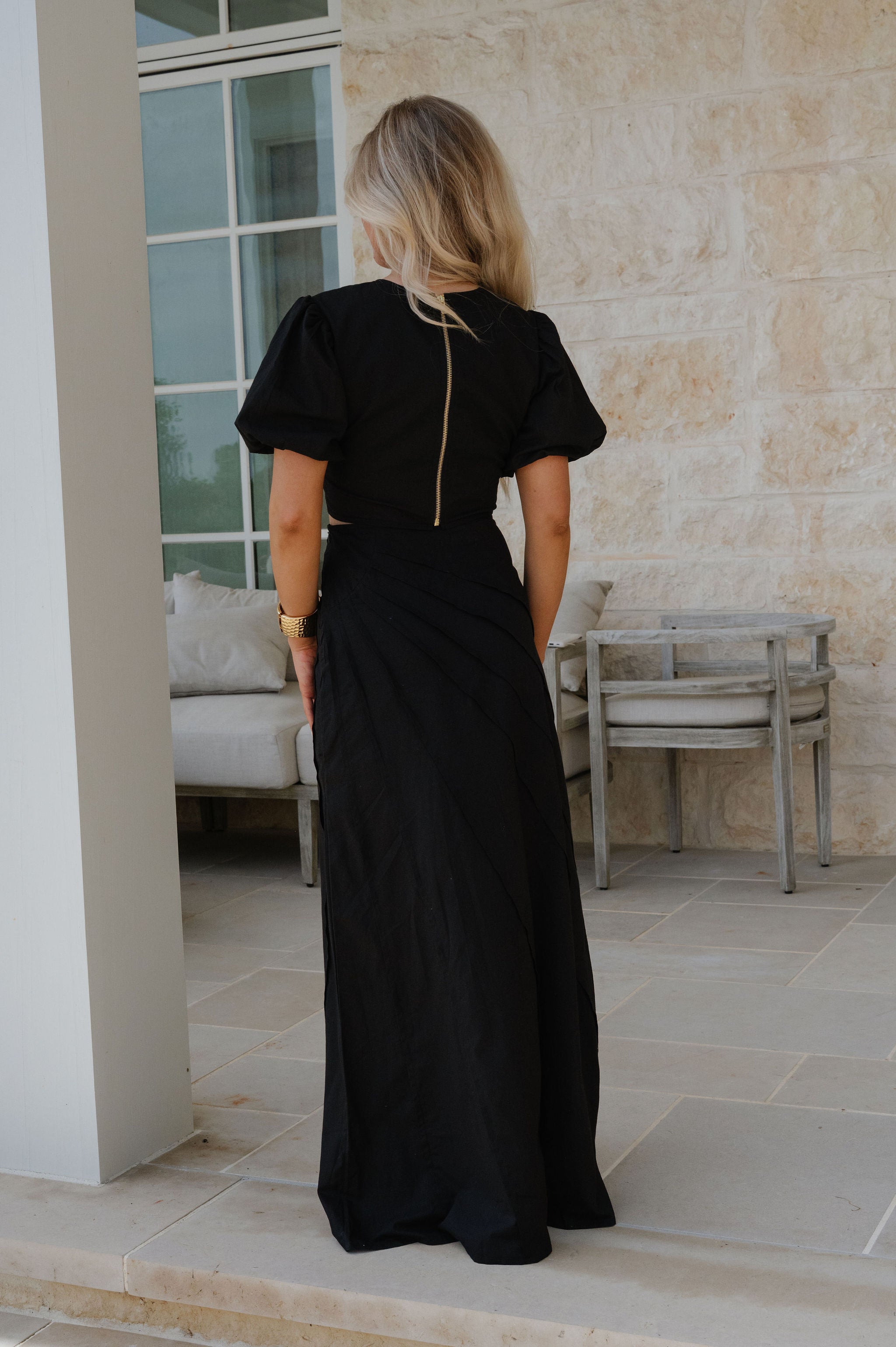 Palmer Maxi Skirt Set-Black