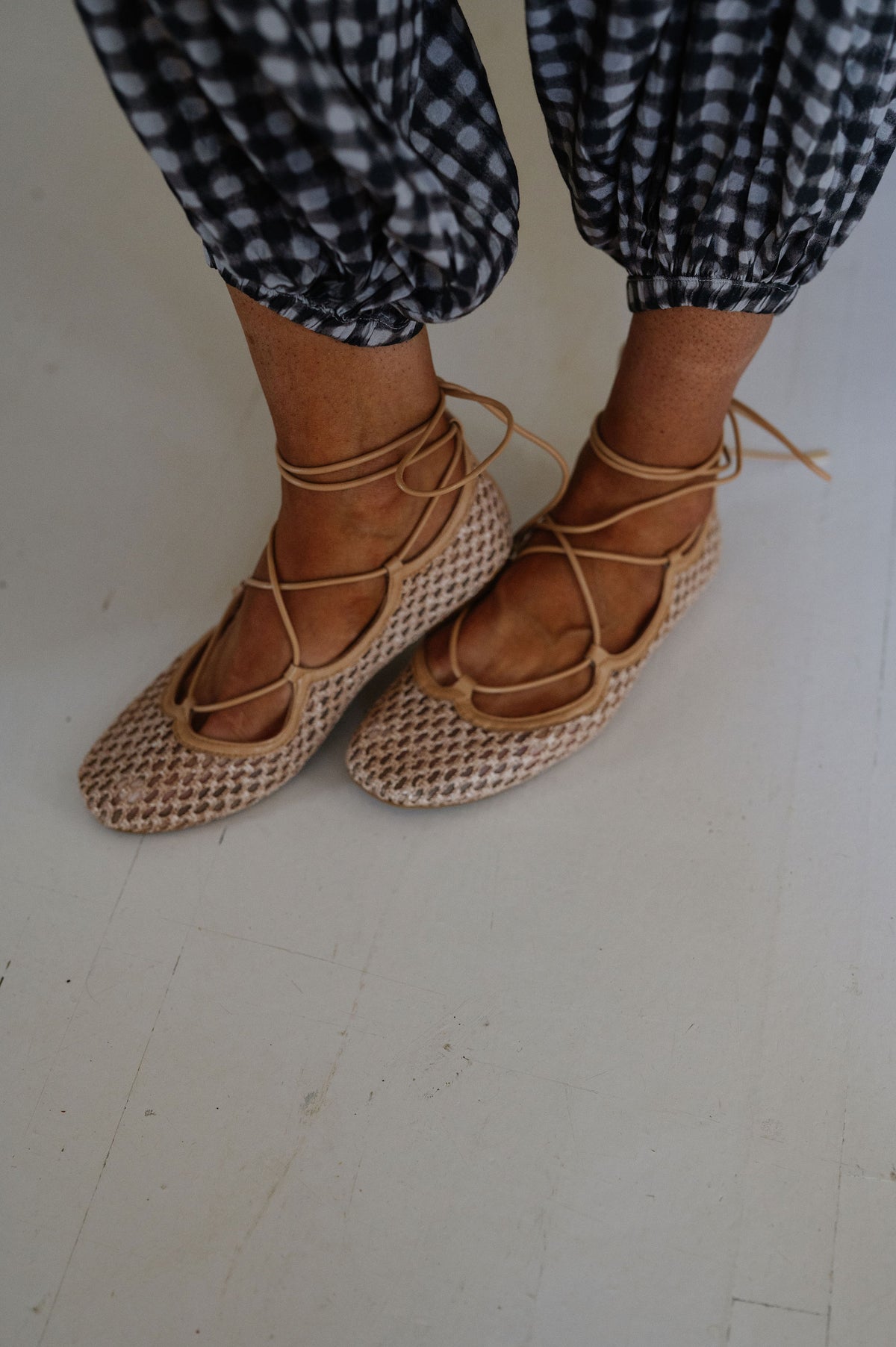 Accepting Ballet Flats-Natural Woven