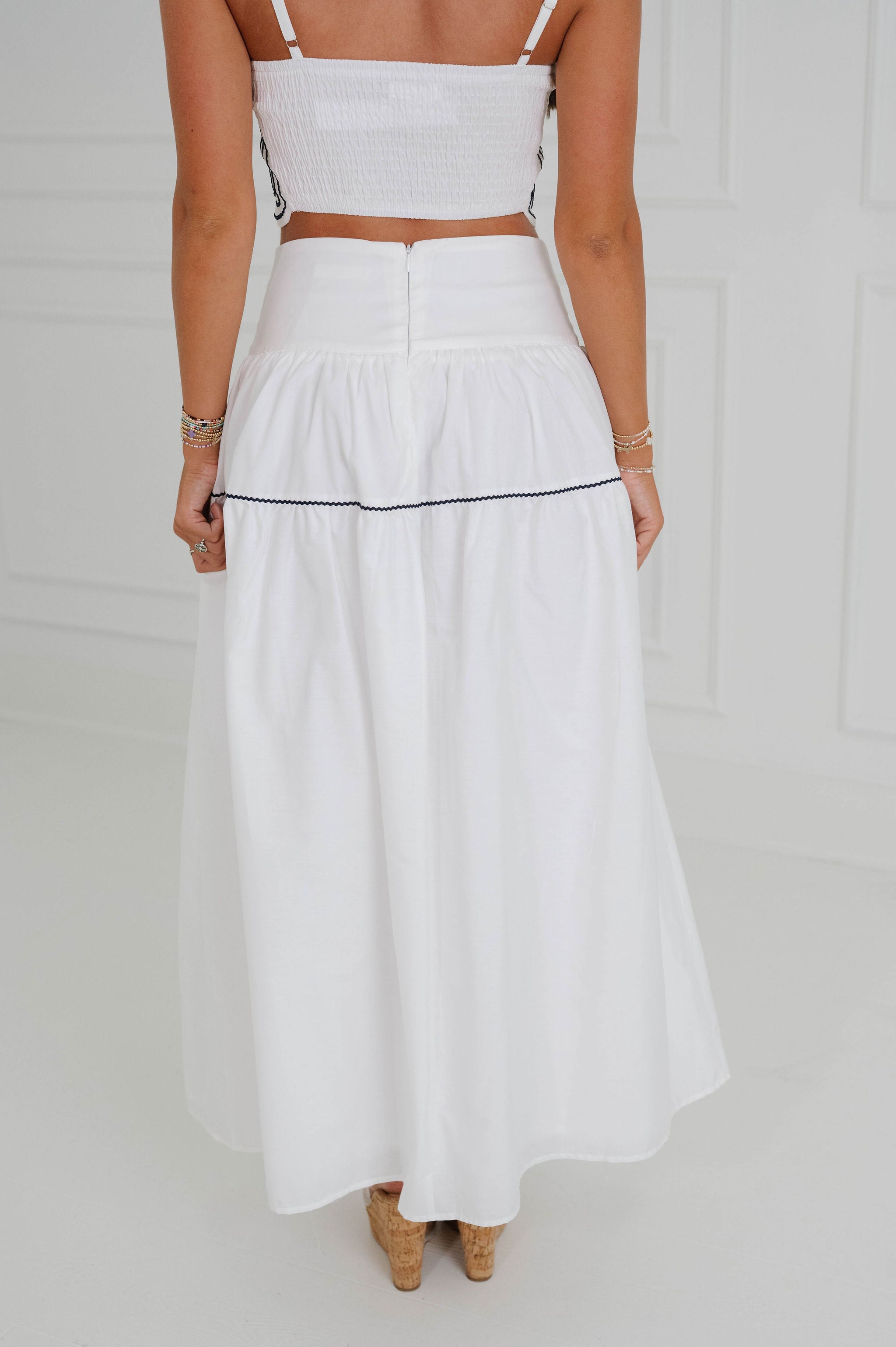 Eli Skirt Set-White