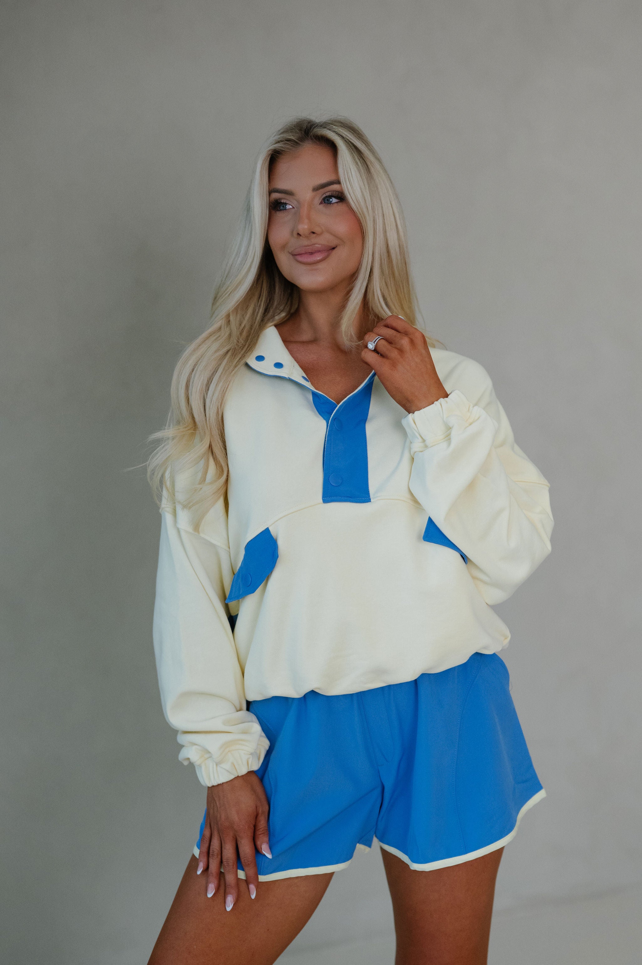French Terry Playful Set-Light Yellow/Blue