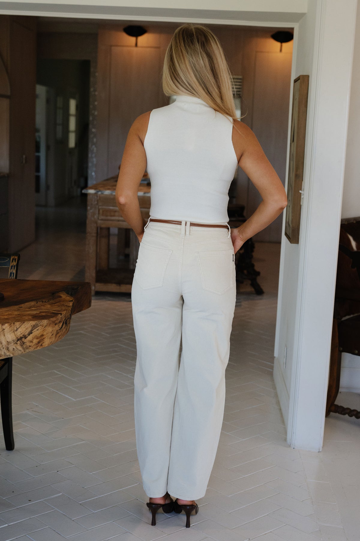 Maeve Turtleneck Bodysuit-Cream