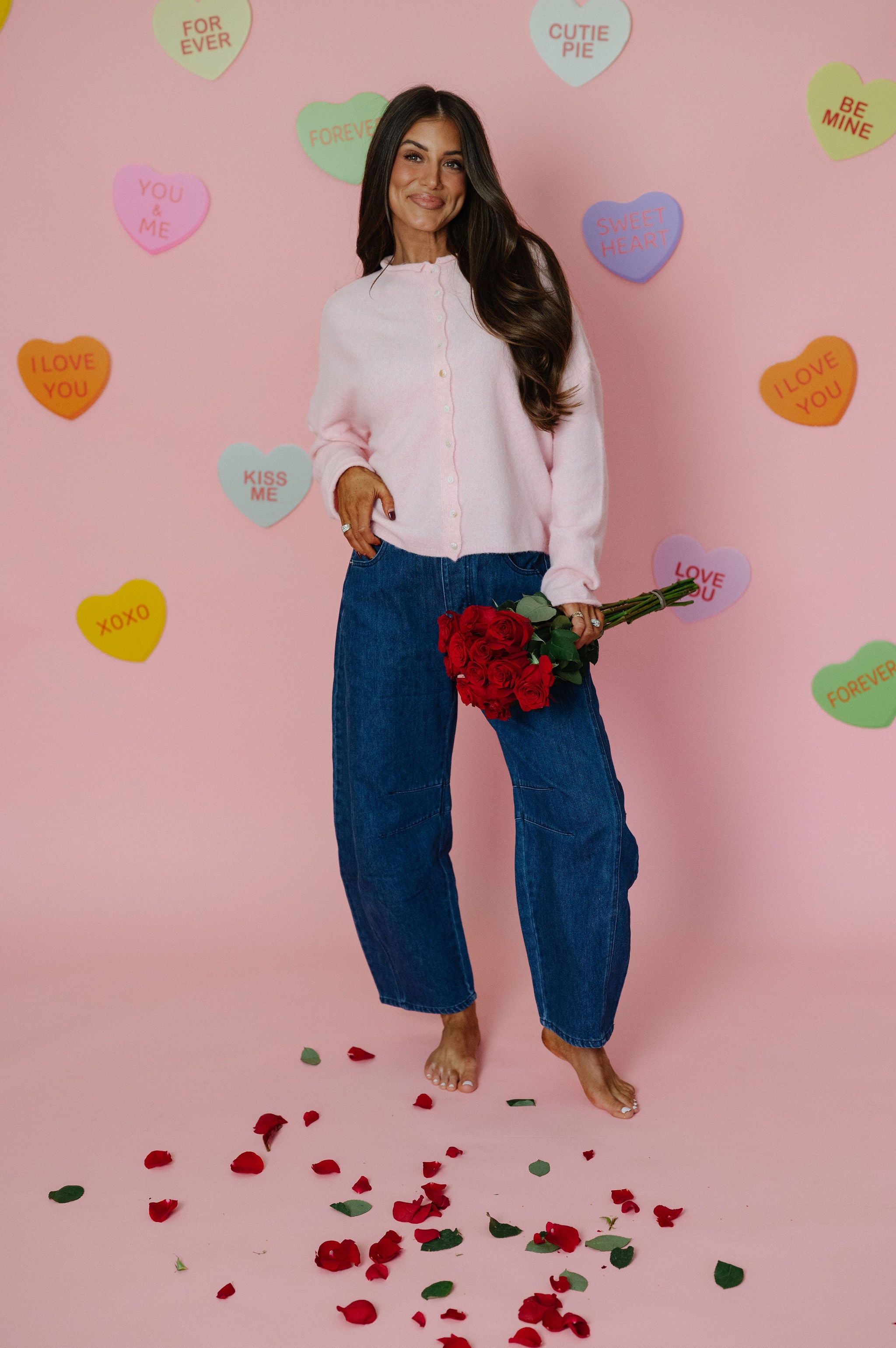 Victoria Cardigan- Baby Pink