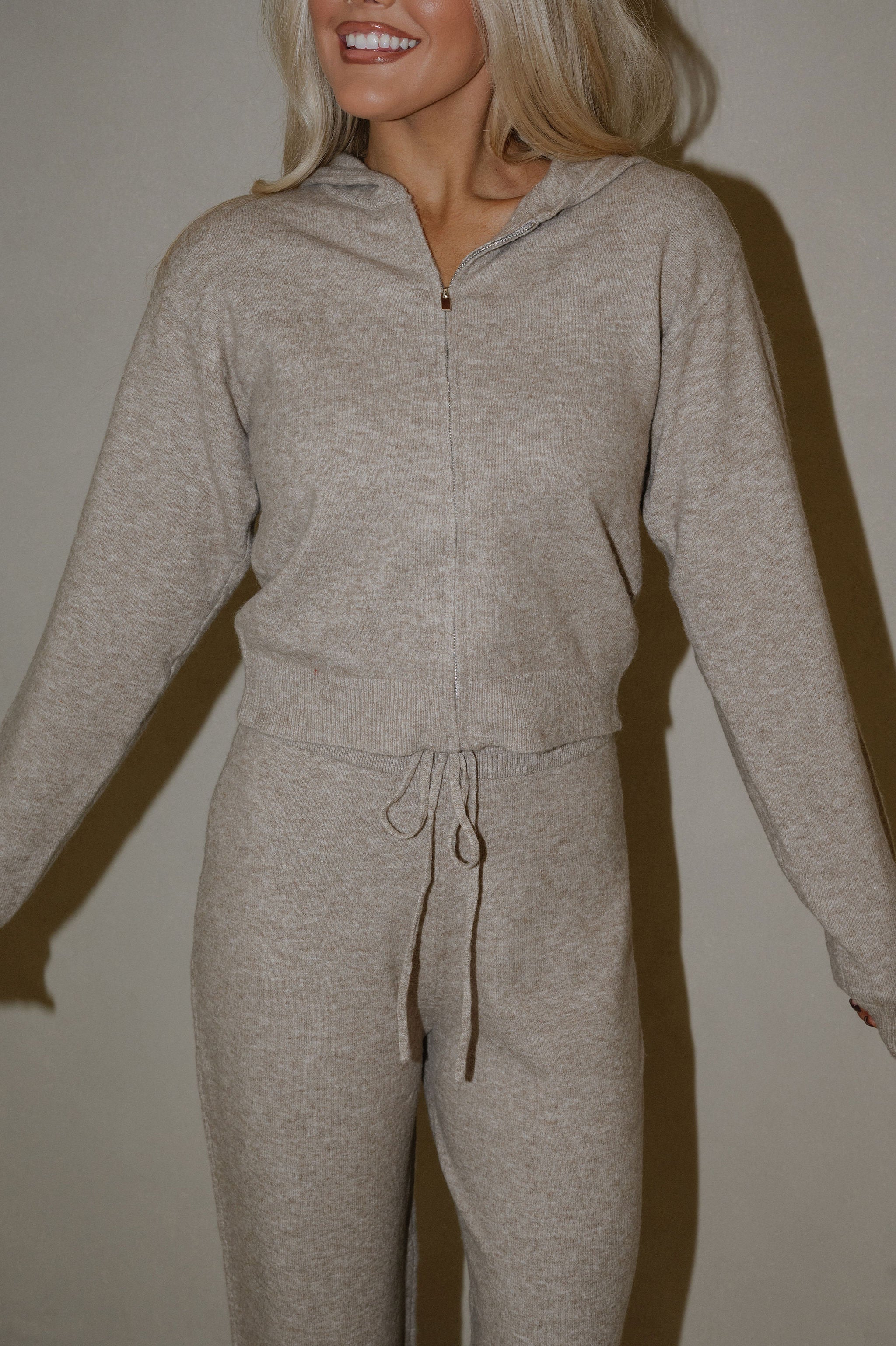 Zoe Sweater Pants Set-Taupe