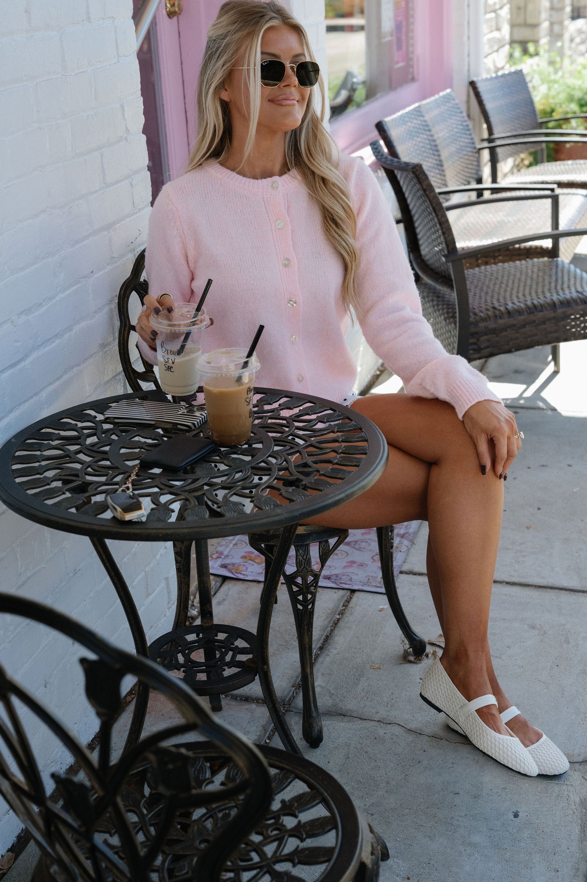 Khloe Cardigan-Baby Pink