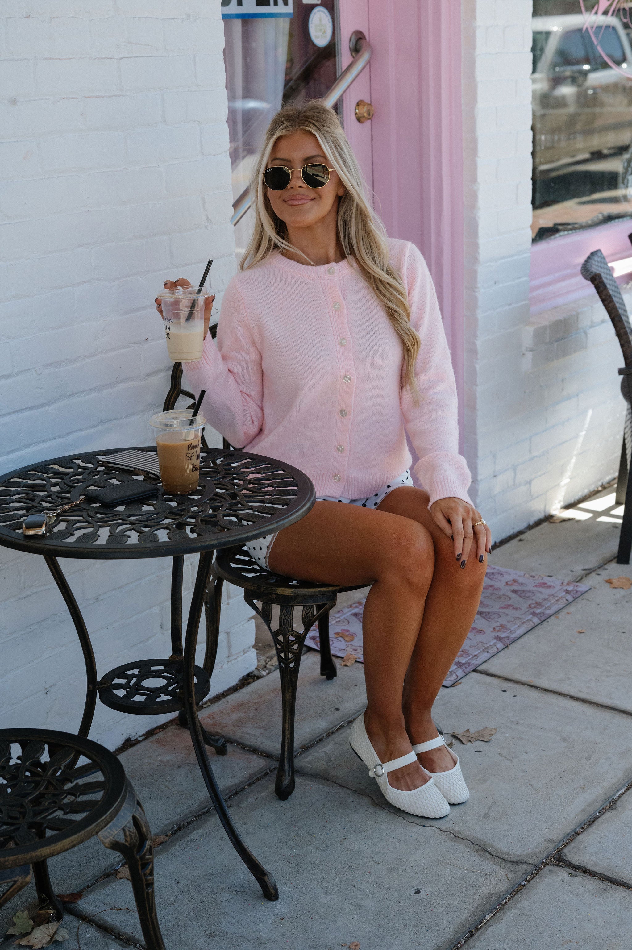 Khloe Cardigan-Baby Pink
