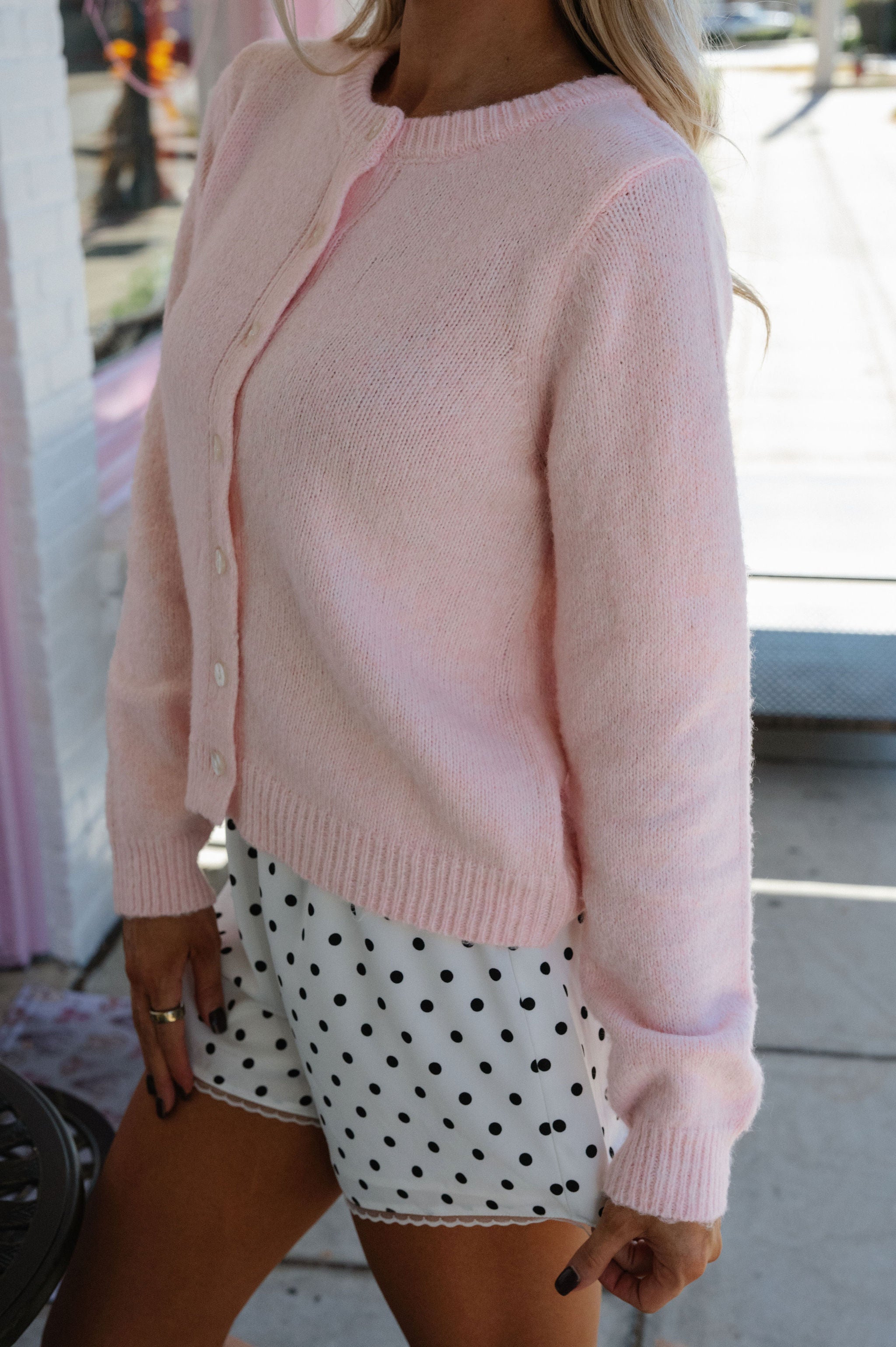 Khloe Cardigan-Baby Pink