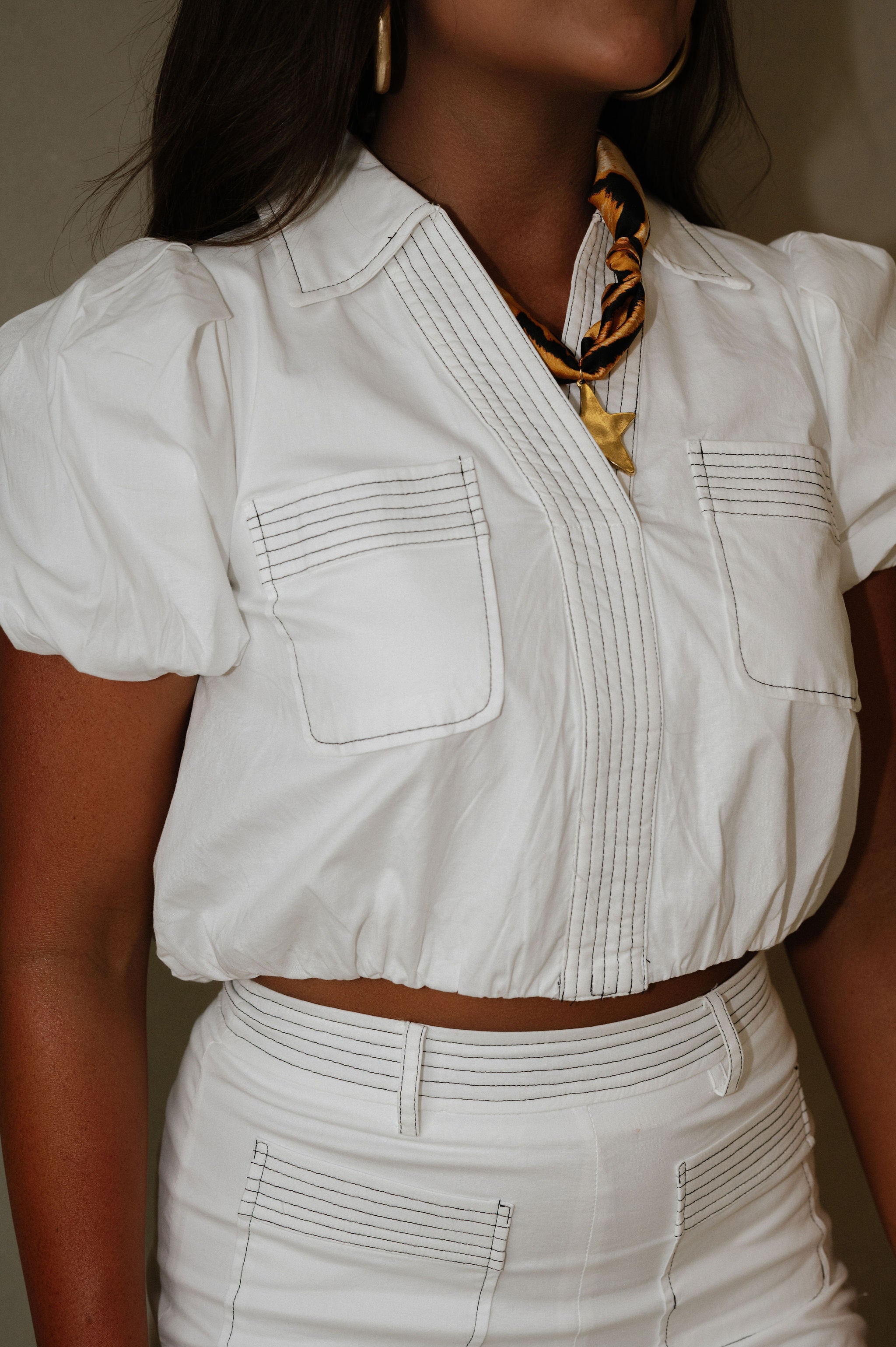 Evelyn Shorts Set-White