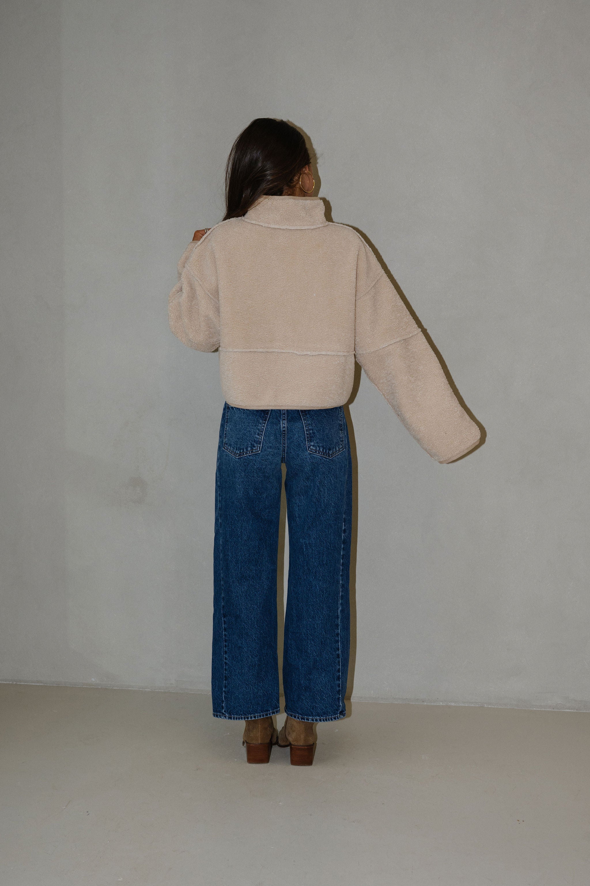 Alpine Bomber Jacket-Beige