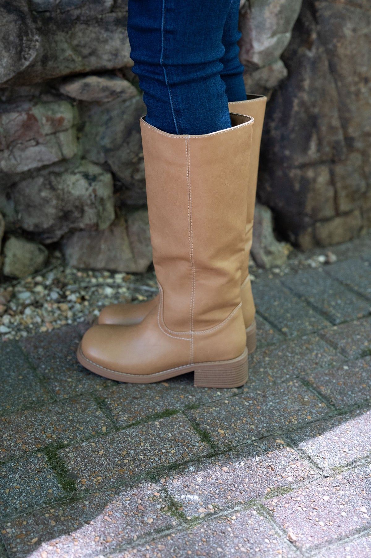 Tall Riding Boots-Camel