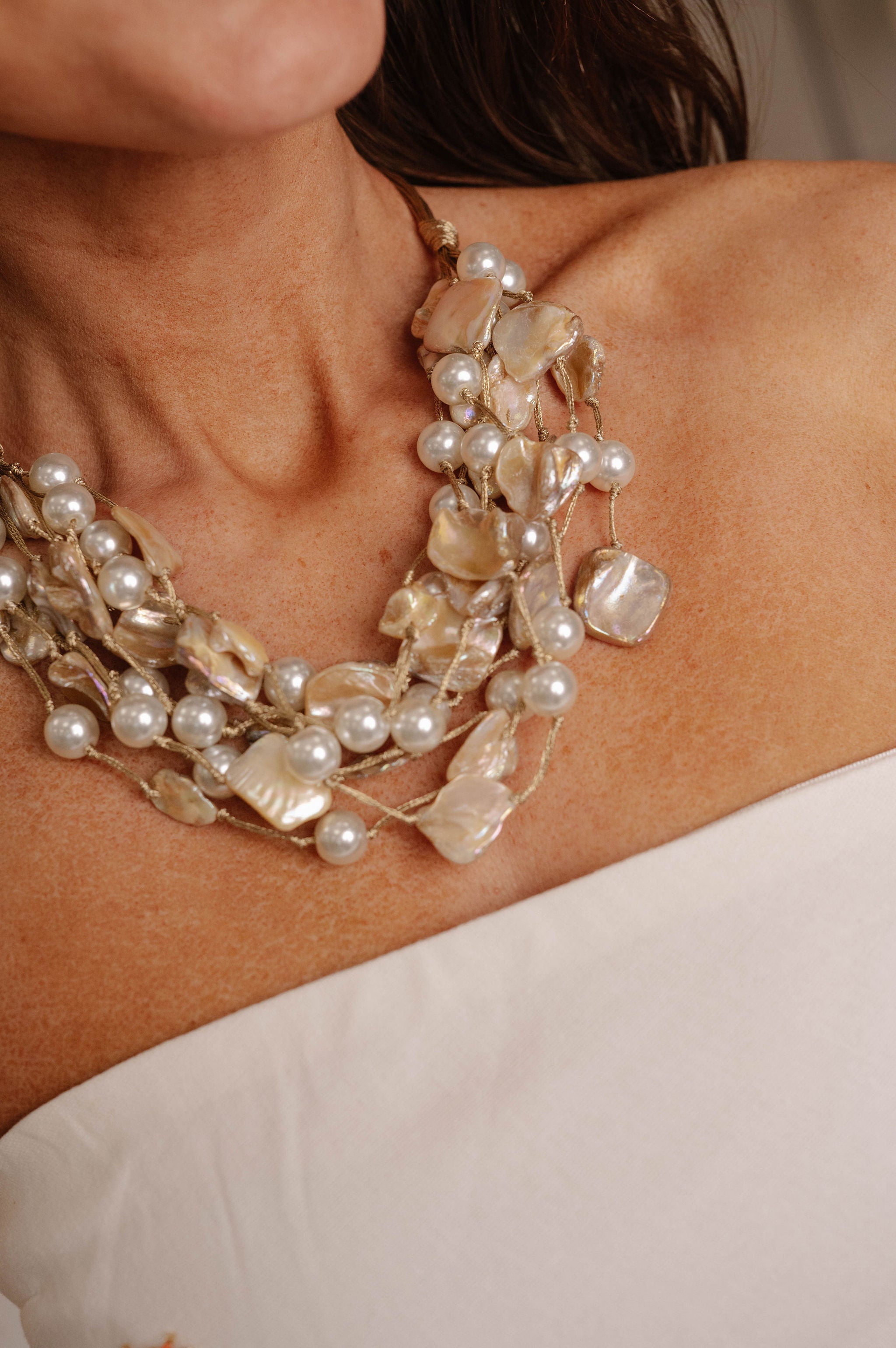 Chunky Shell & Pearl Necklace