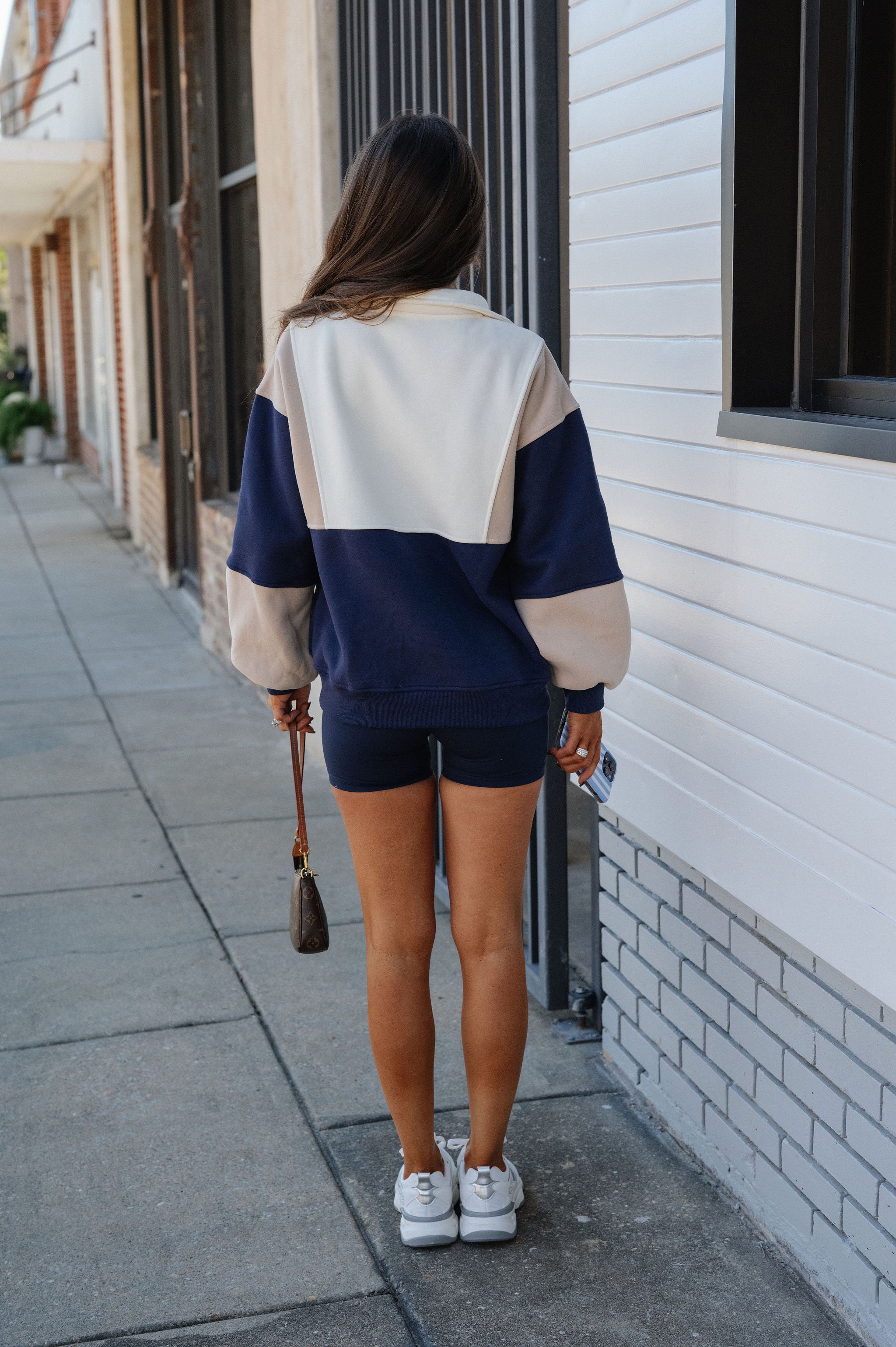 Dory Colorblock Pullover-Coffee/Navy