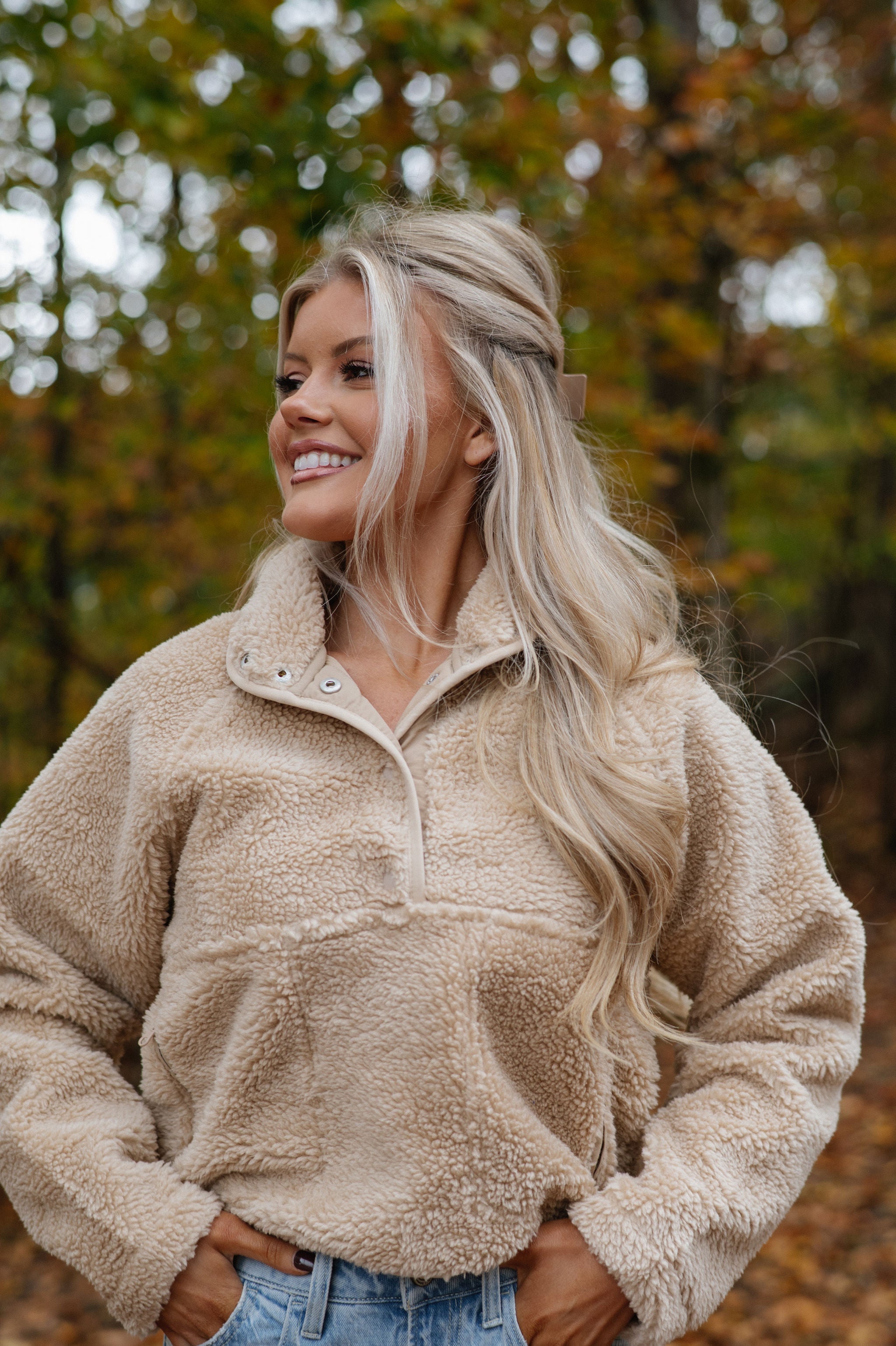 Jo Anne Cozy Sherpa Pullover-Beige