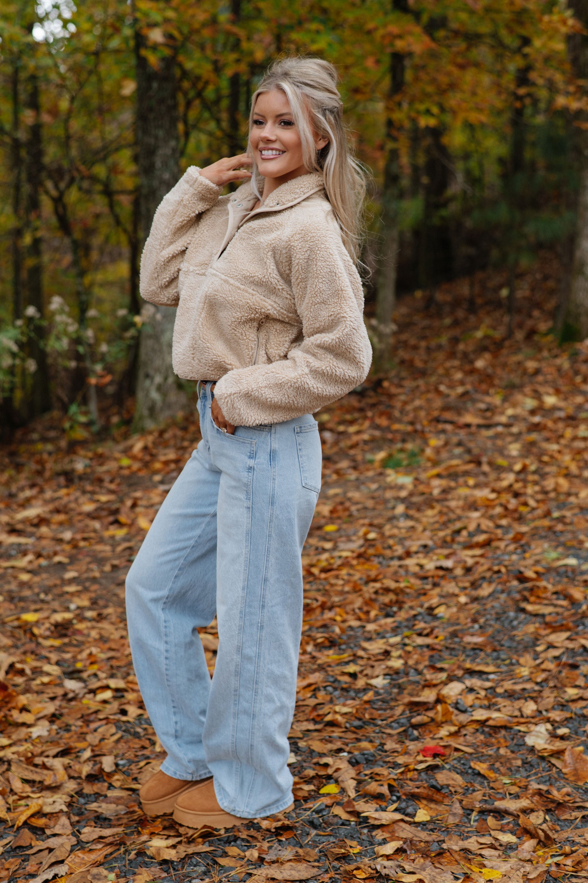 Jo Anne Cozy Sherpa Pullover-Beige