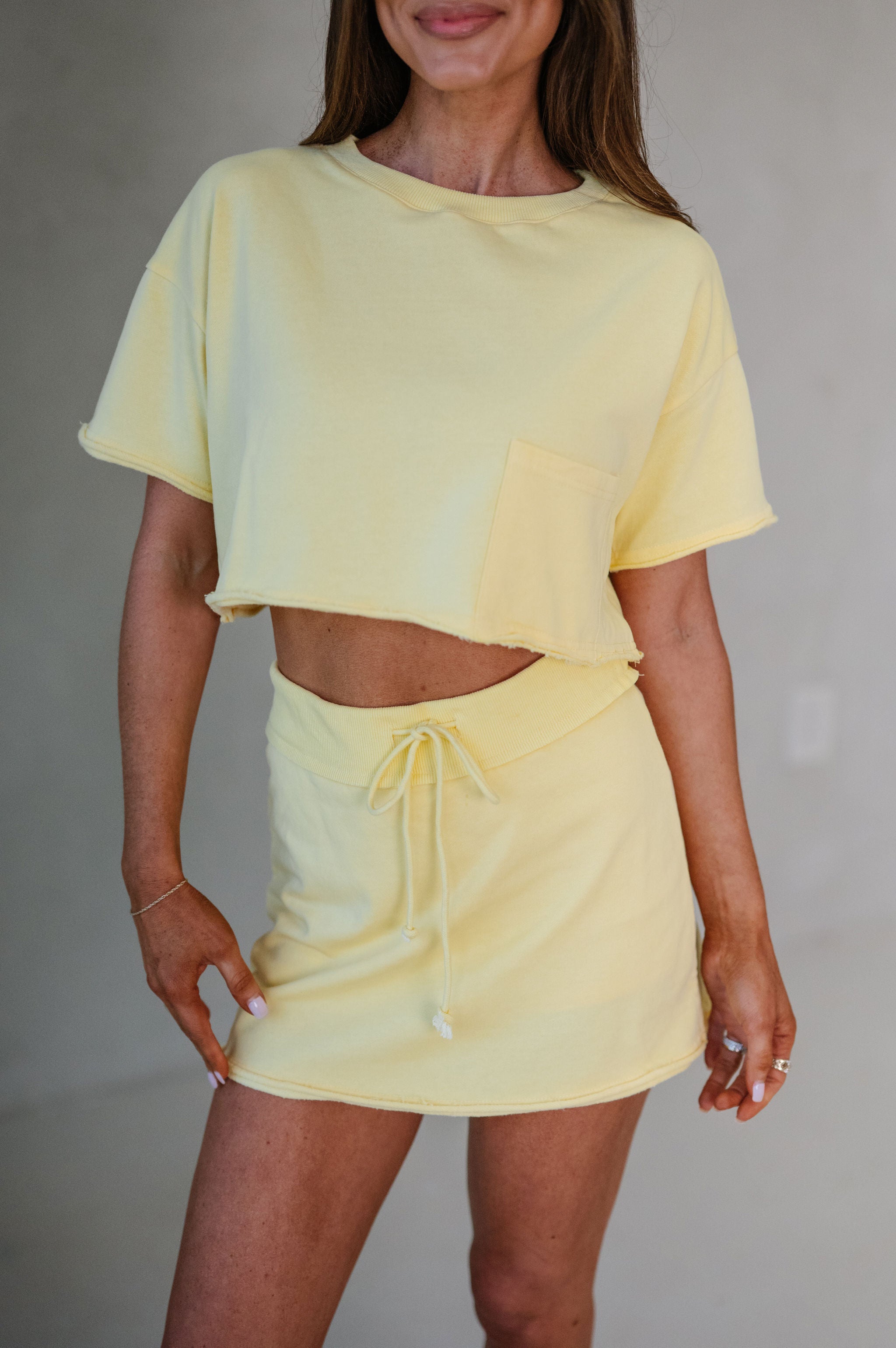 Nora Skirt Set-Yellow