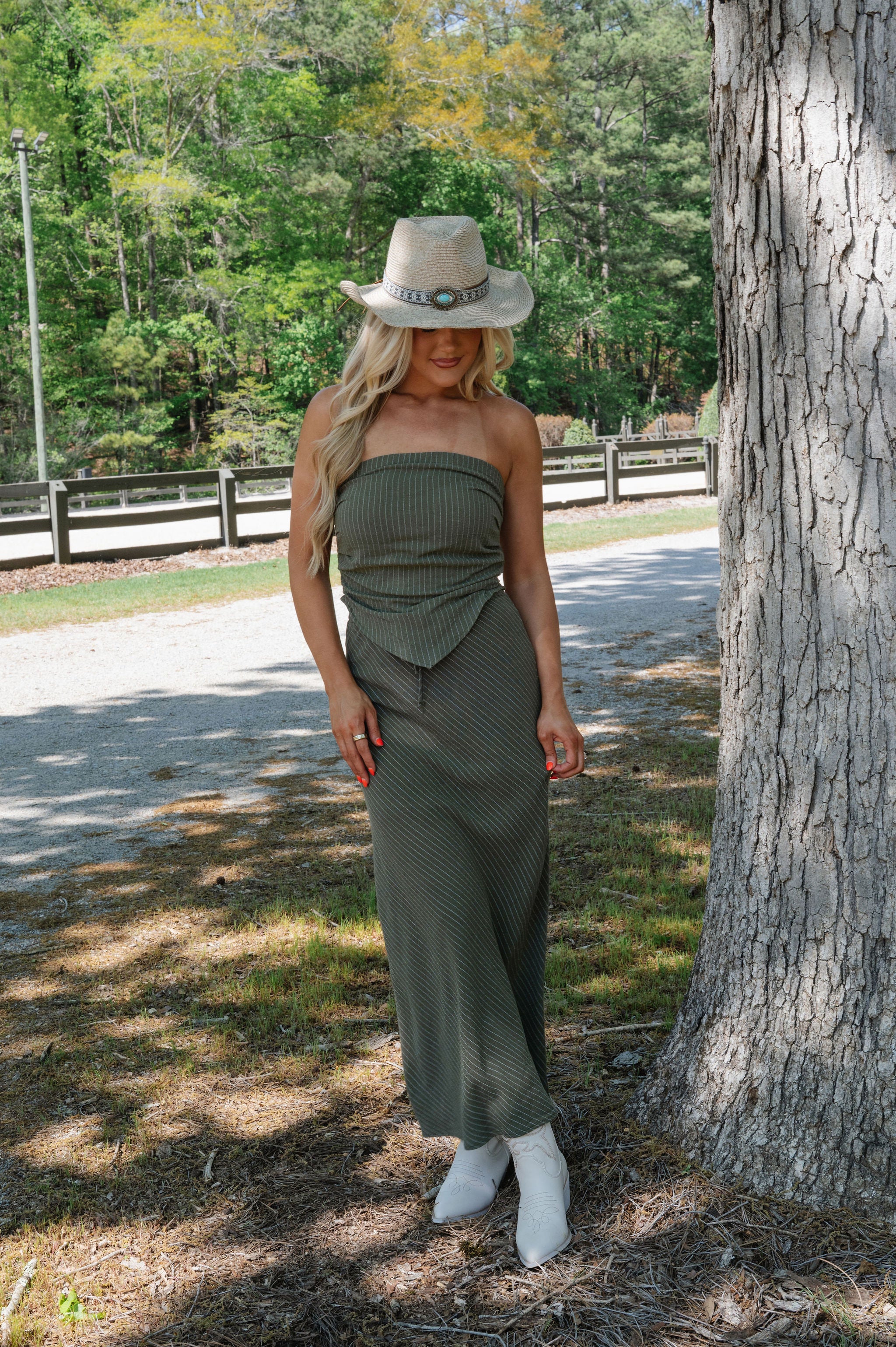 Mallory Skirt Set-Olive