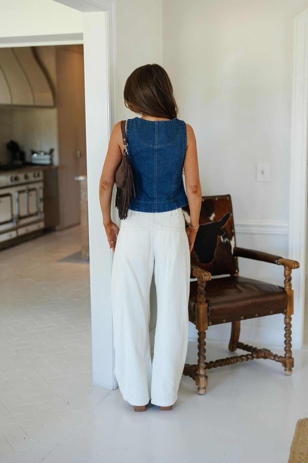 Lena Barrel Pants-Cream