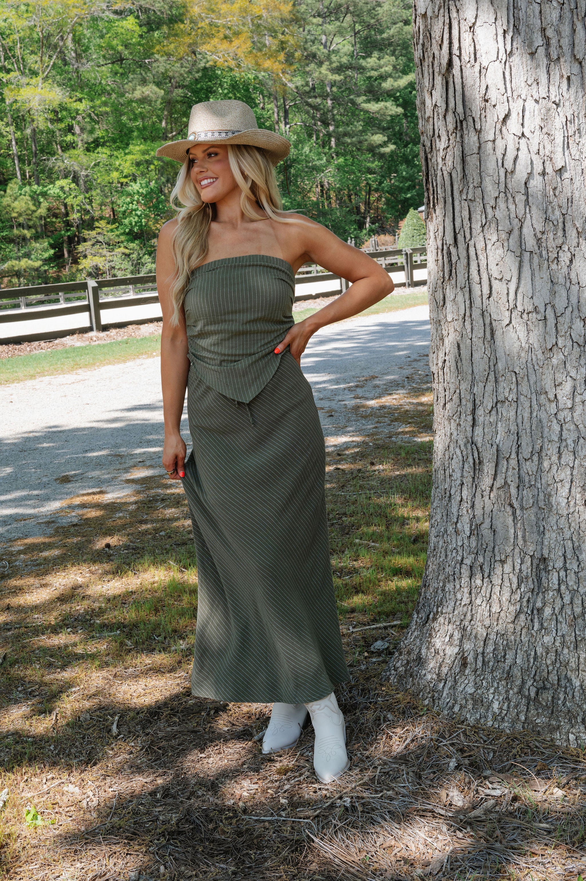 Mallory Skirt Set-Olive