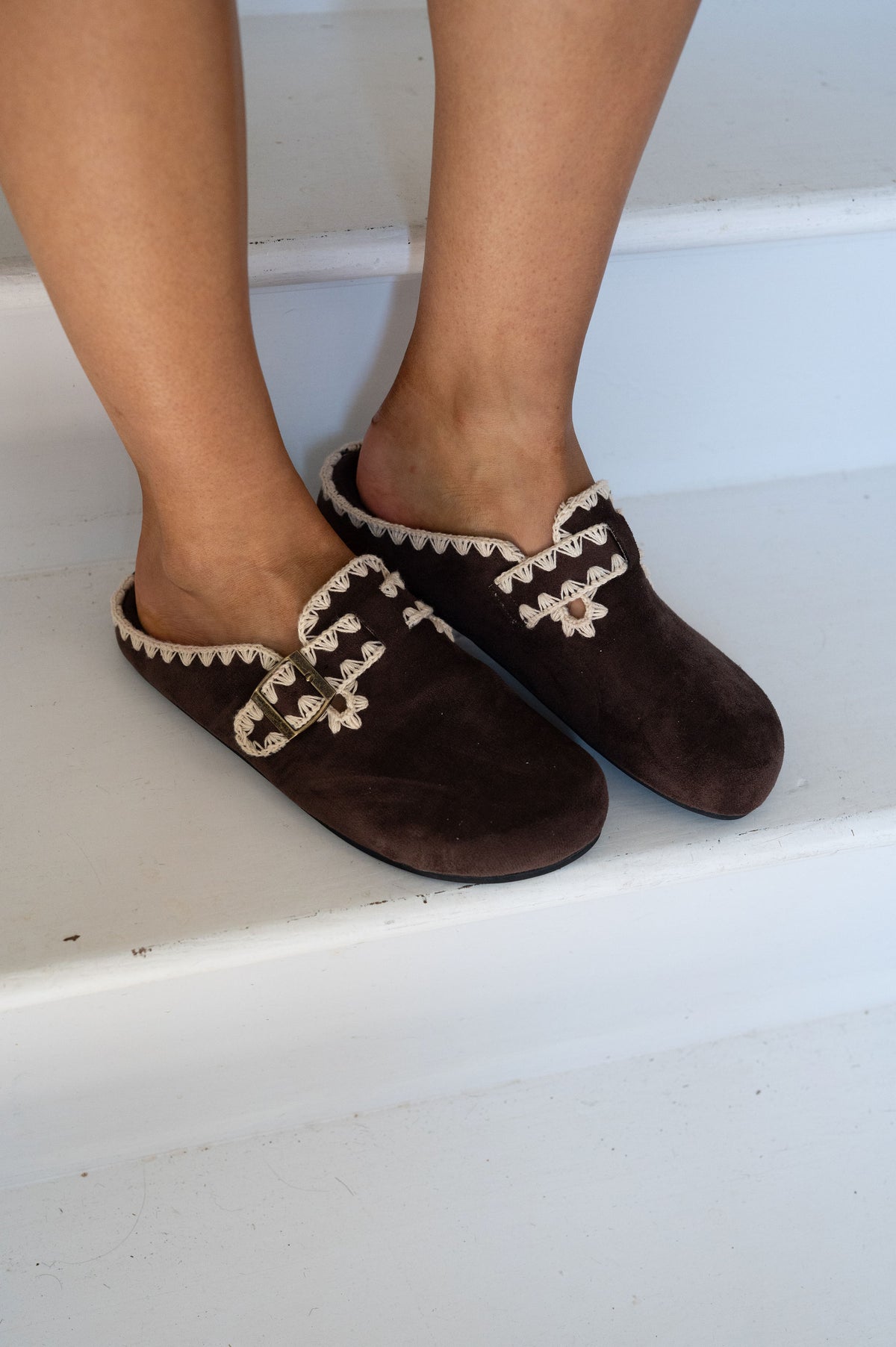 Terri Buckle Mule-Coffee