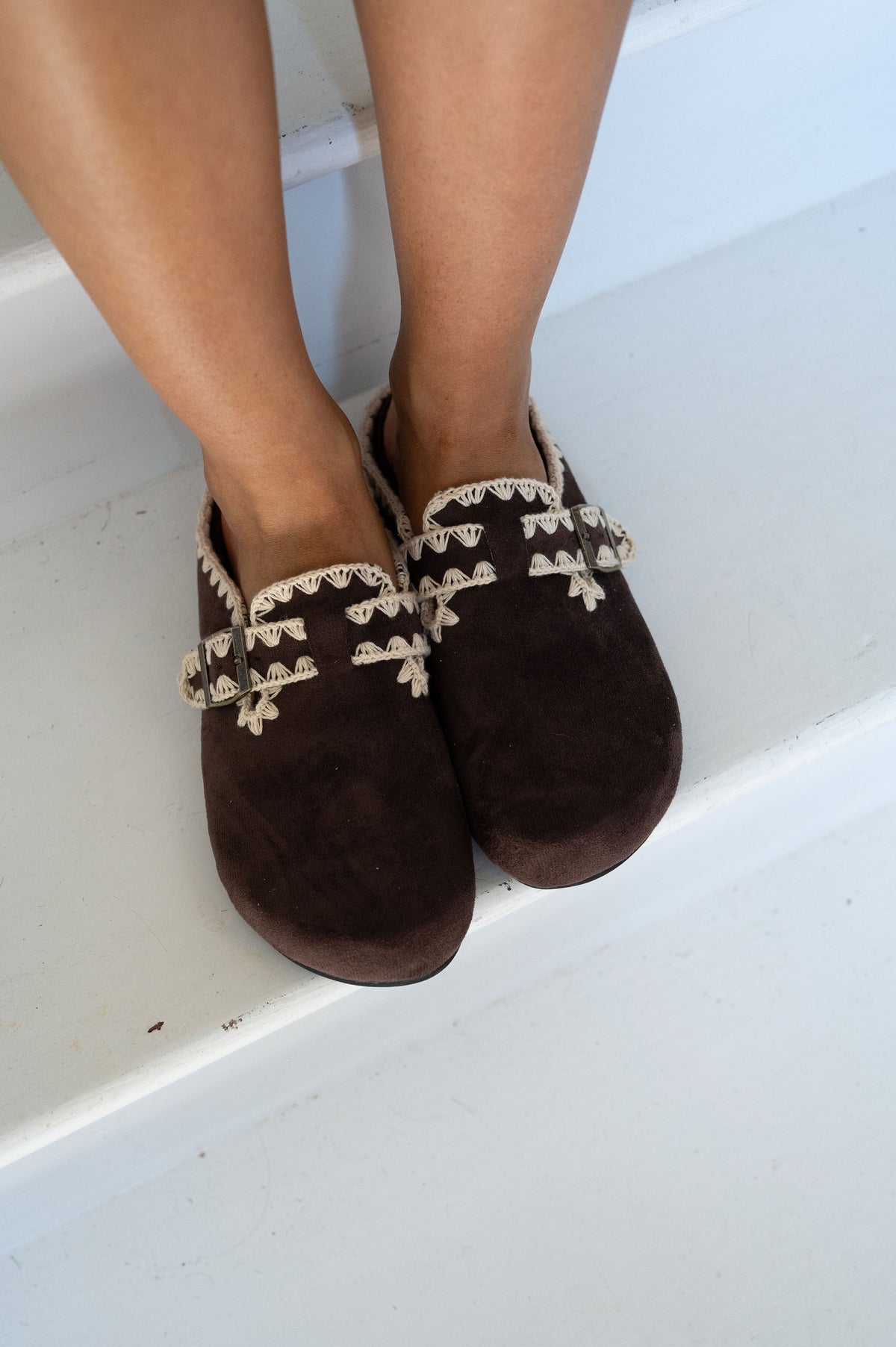 Terri Buckle Mule-Coffee