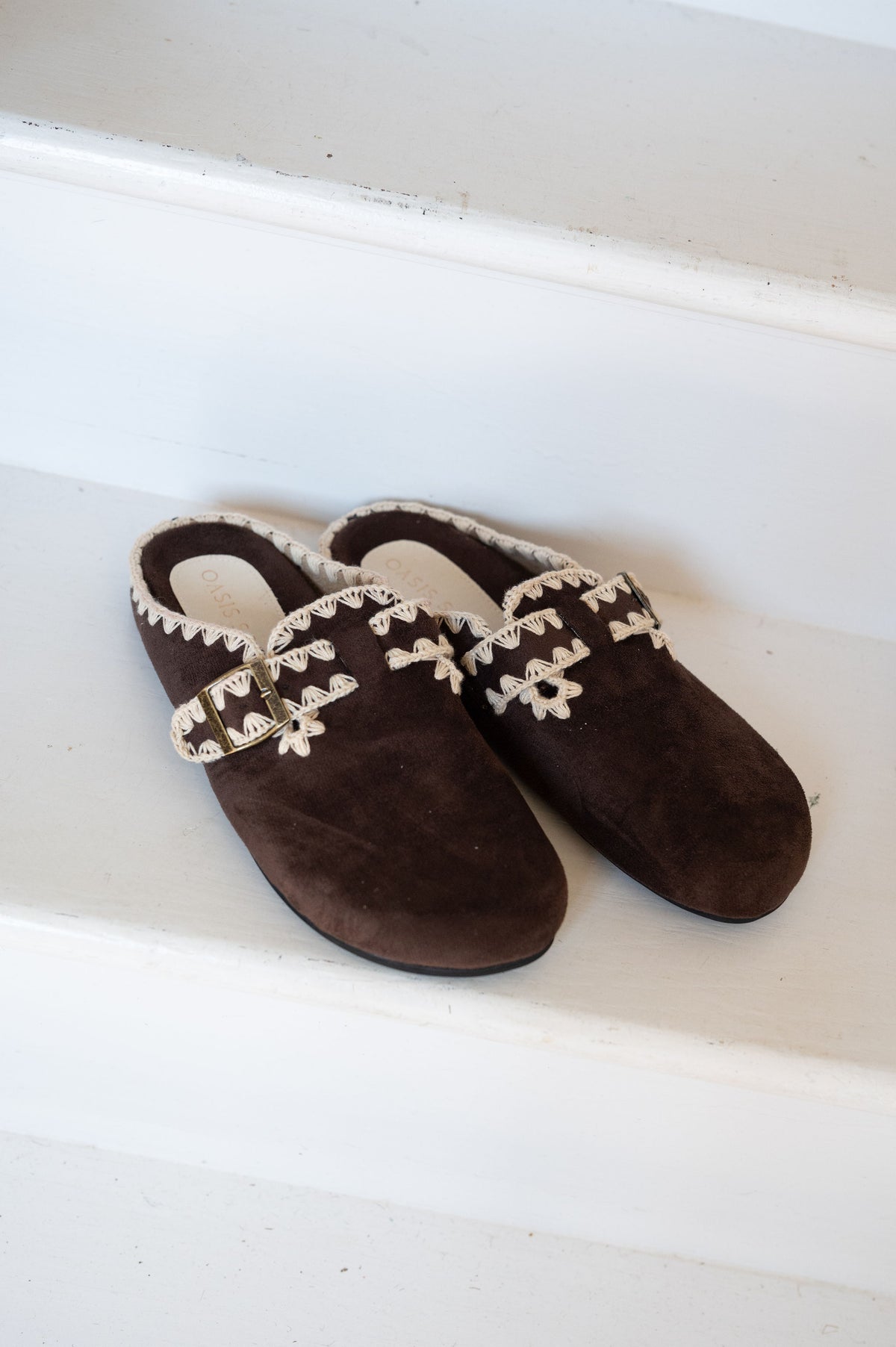 Terri Buckle Mule-Coffee