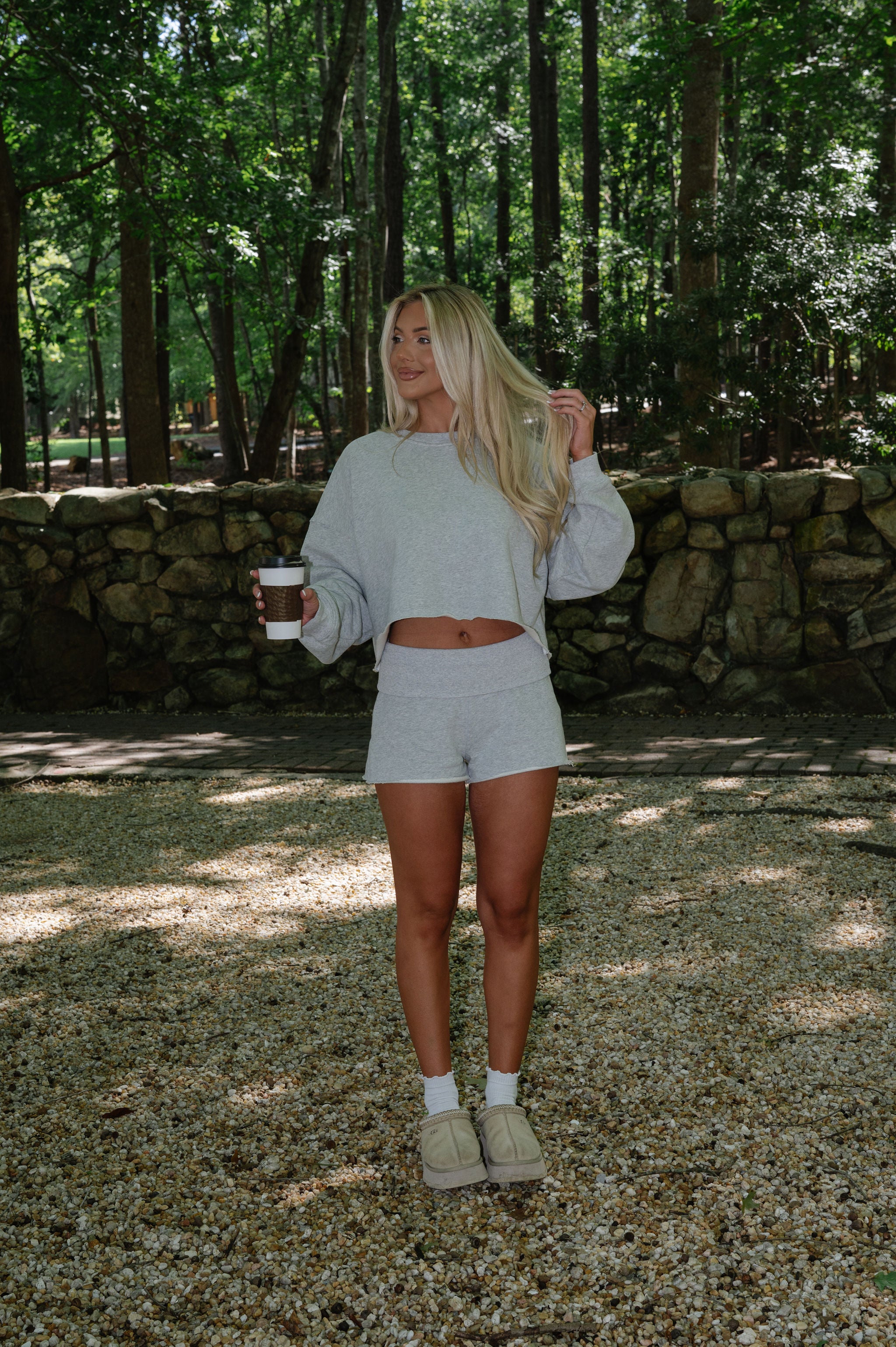 Averie Lounge Set-Heather Grey