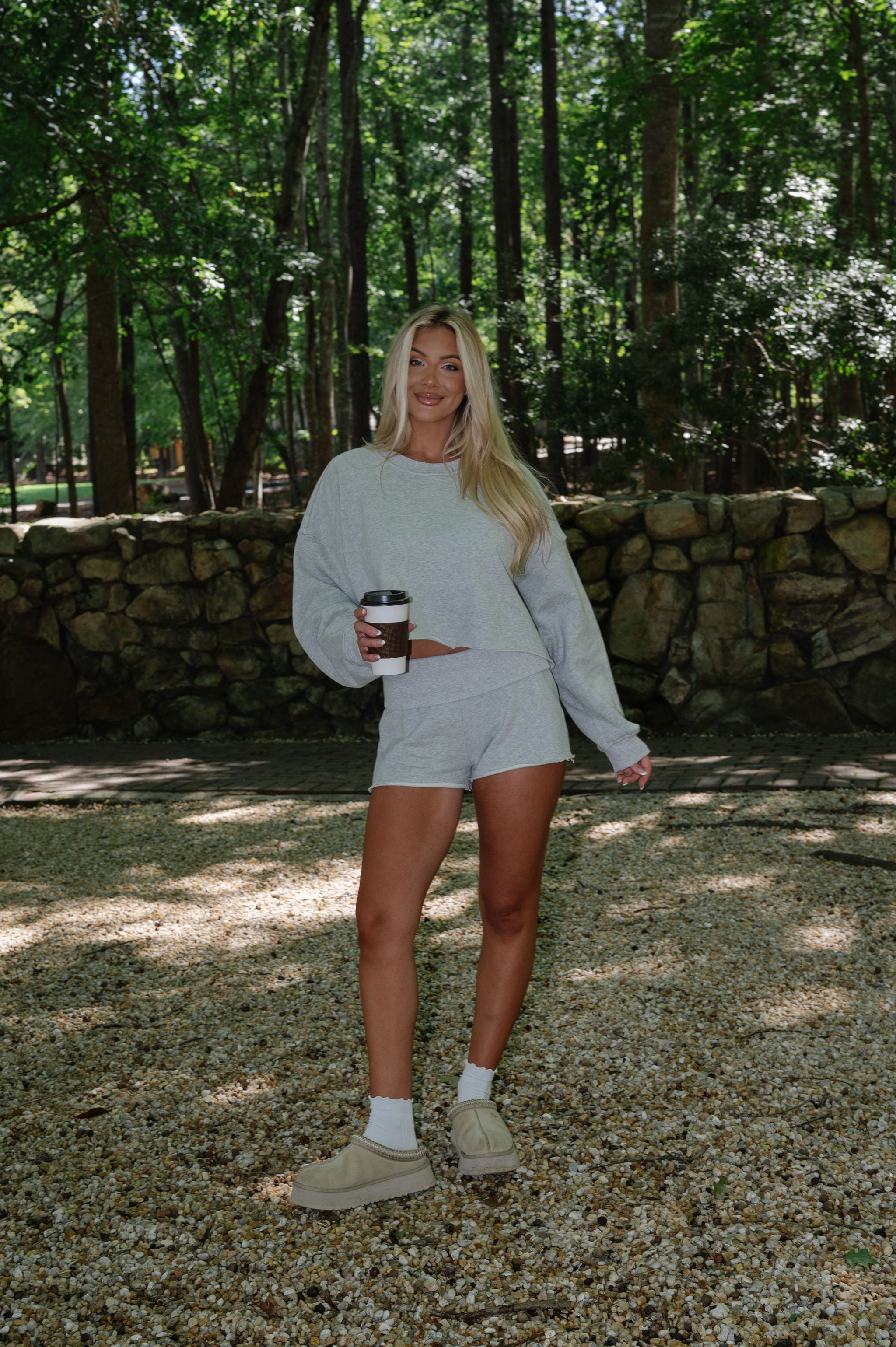 Averie Lounge Set-Heather Grey