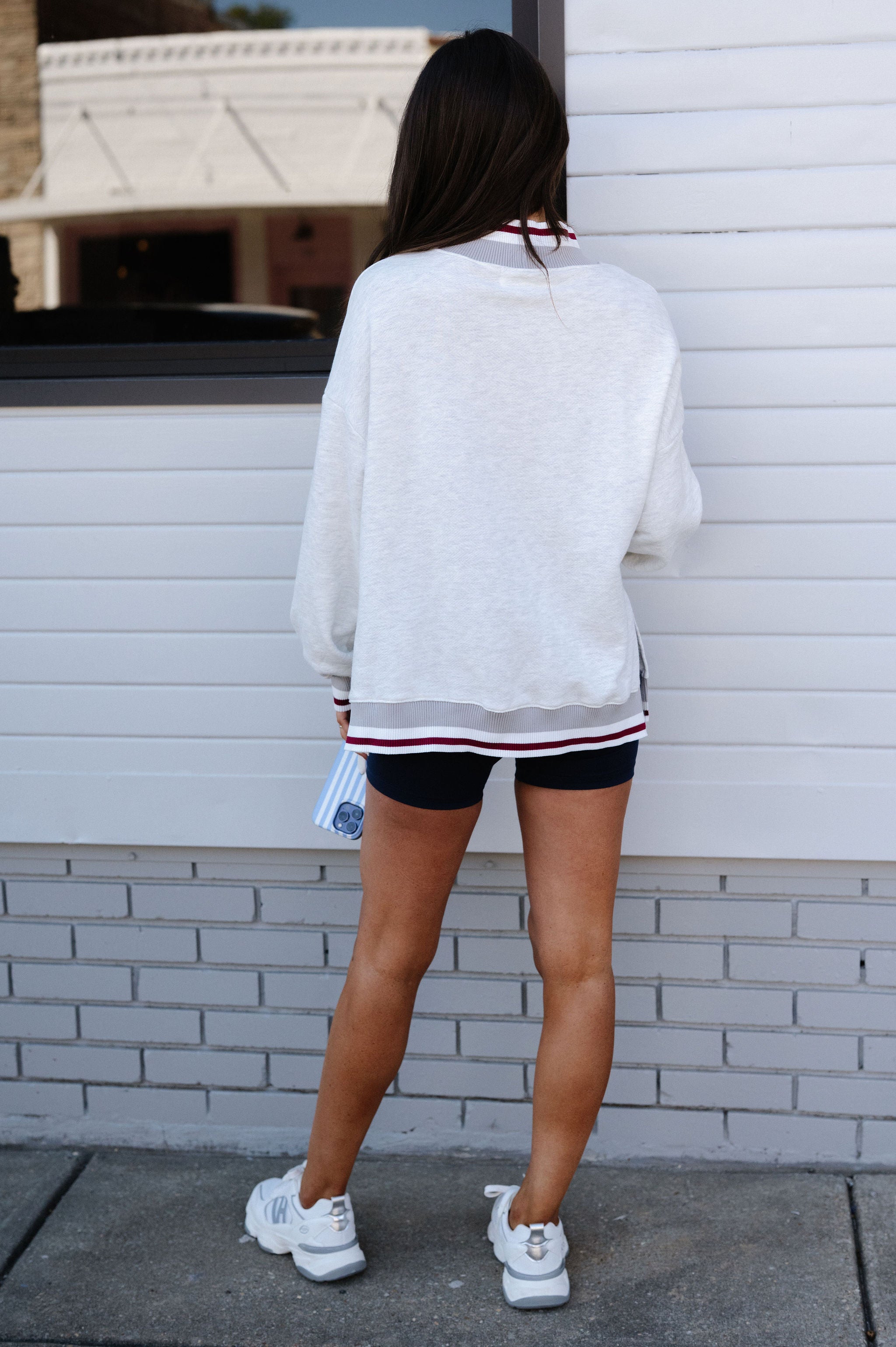 Dutton Mock Neck Sweatshirt-Grey