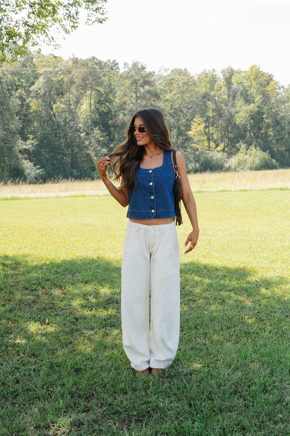 Lena Barrel Pants-Cream