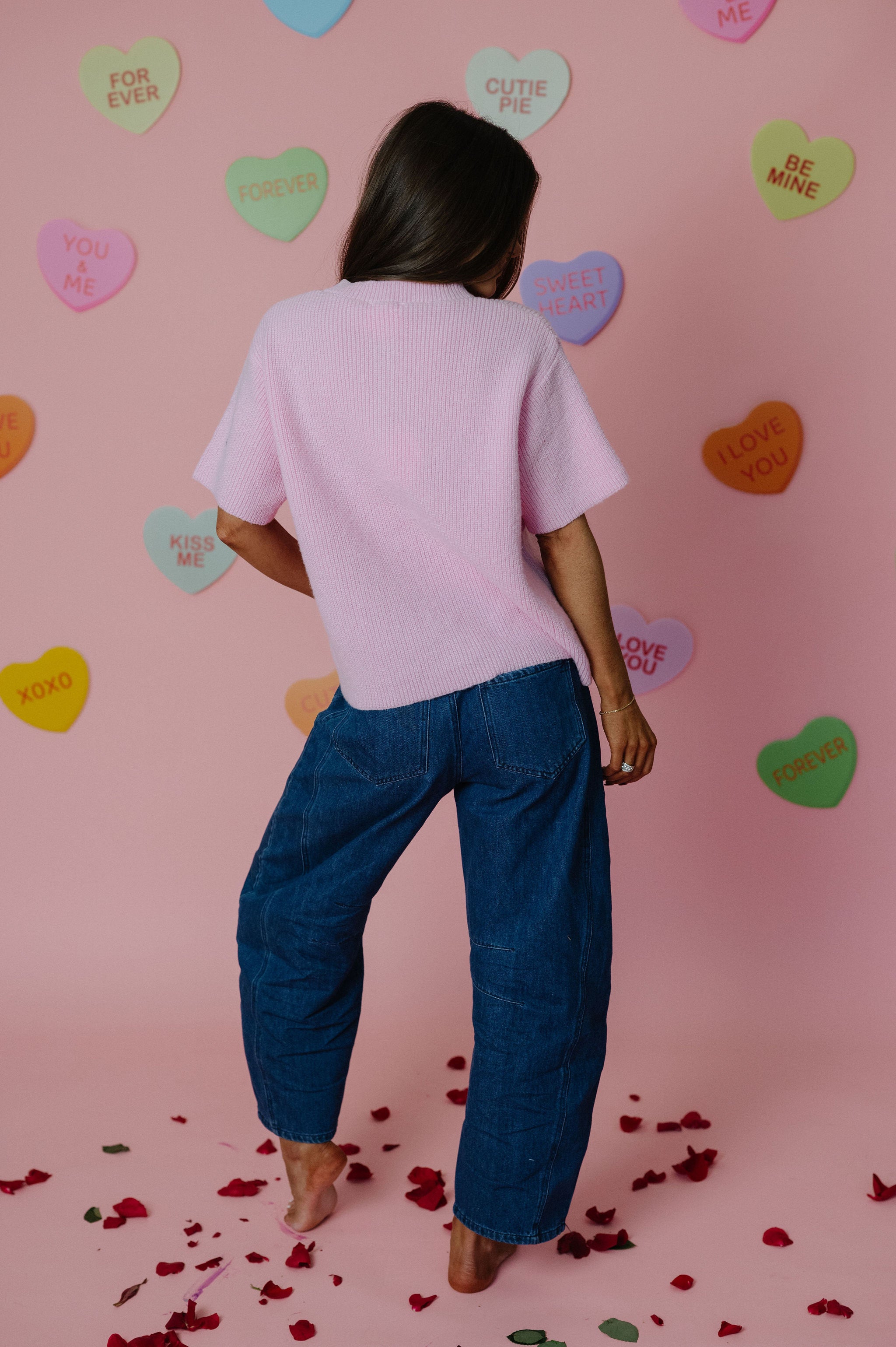 Angelina Button Up Sweater-Pink