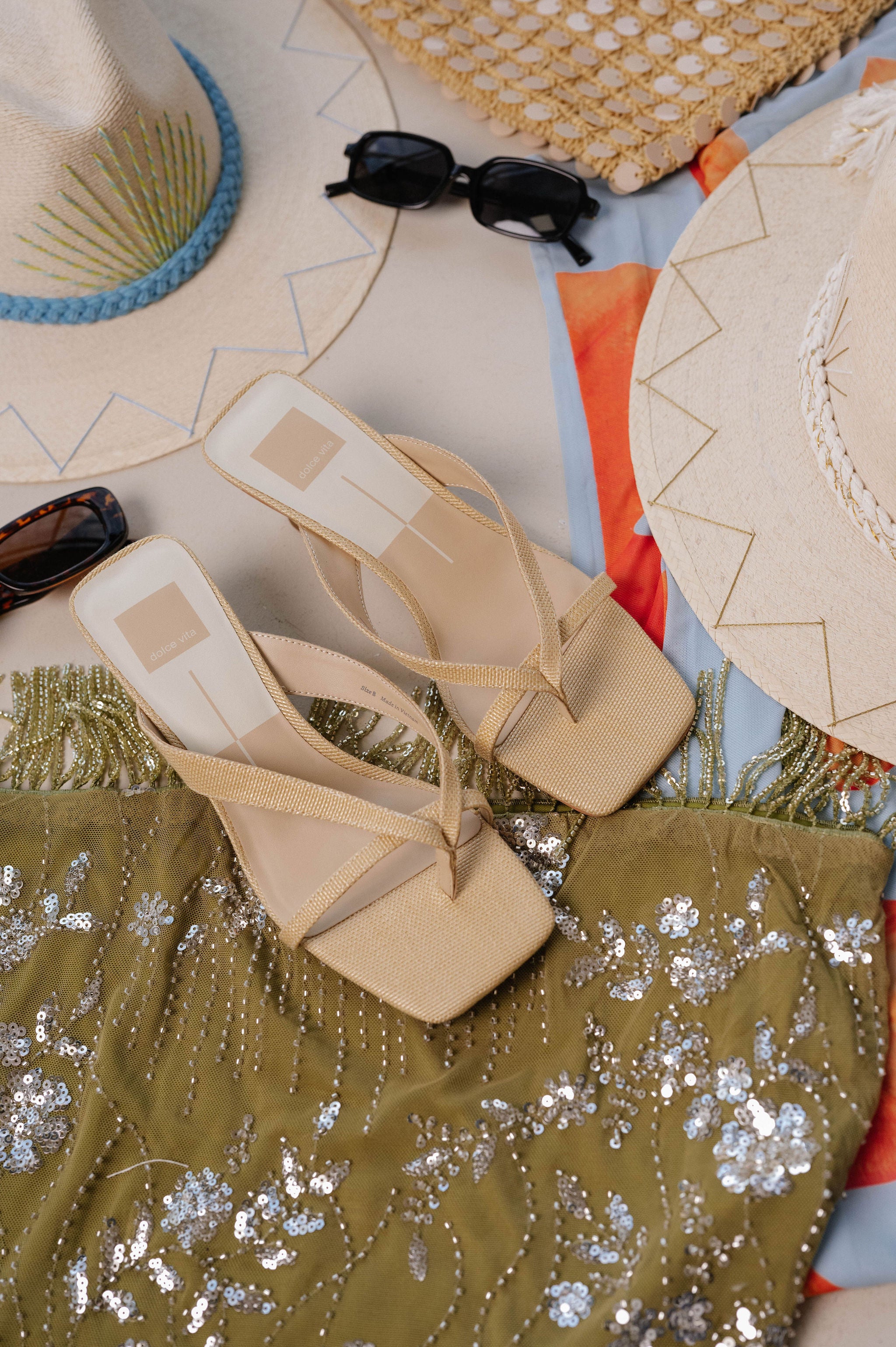 Dolce Vita Brevel Heels- Natural Raffia