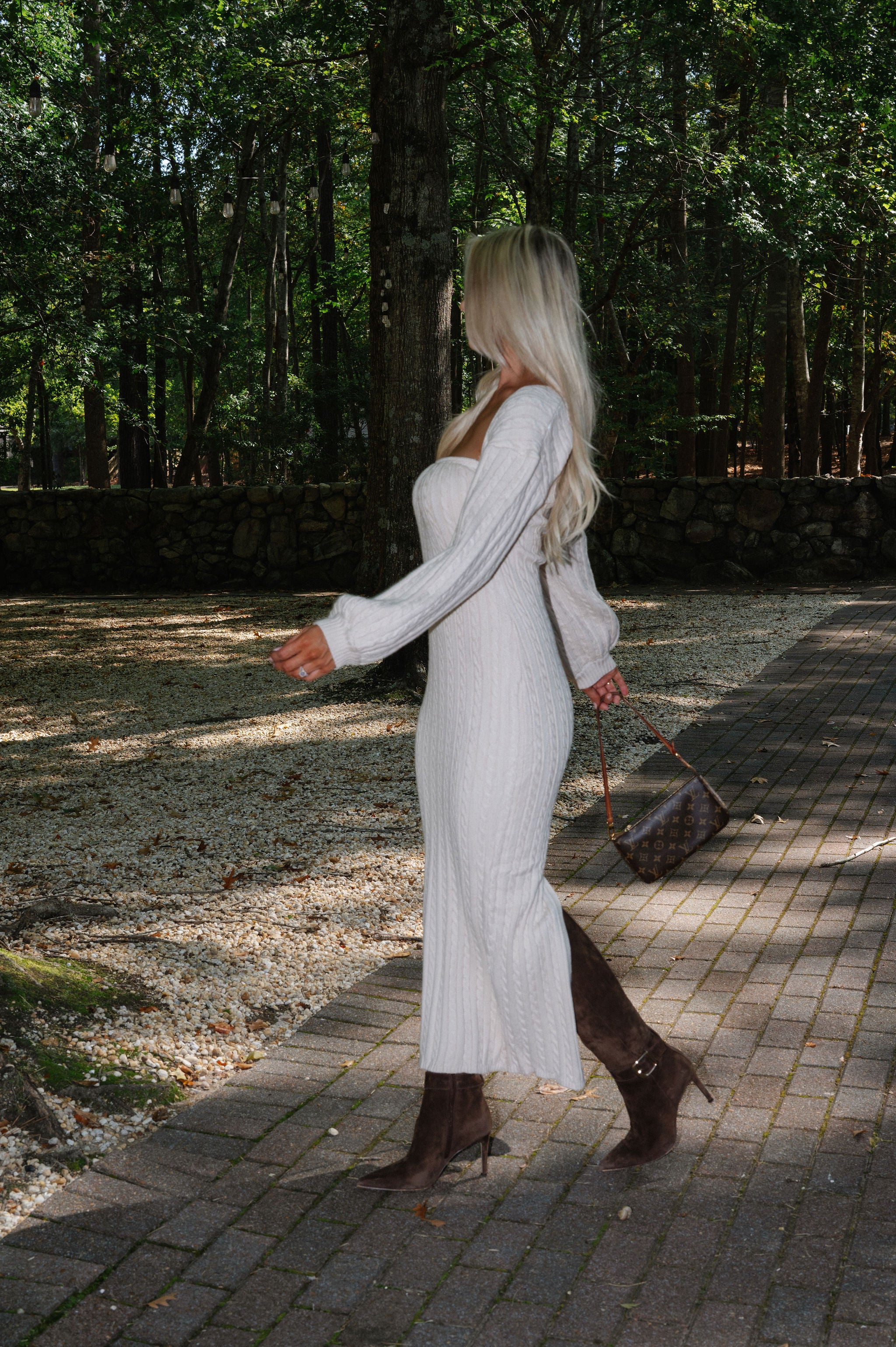 Hazel Sweater Dress- Beige