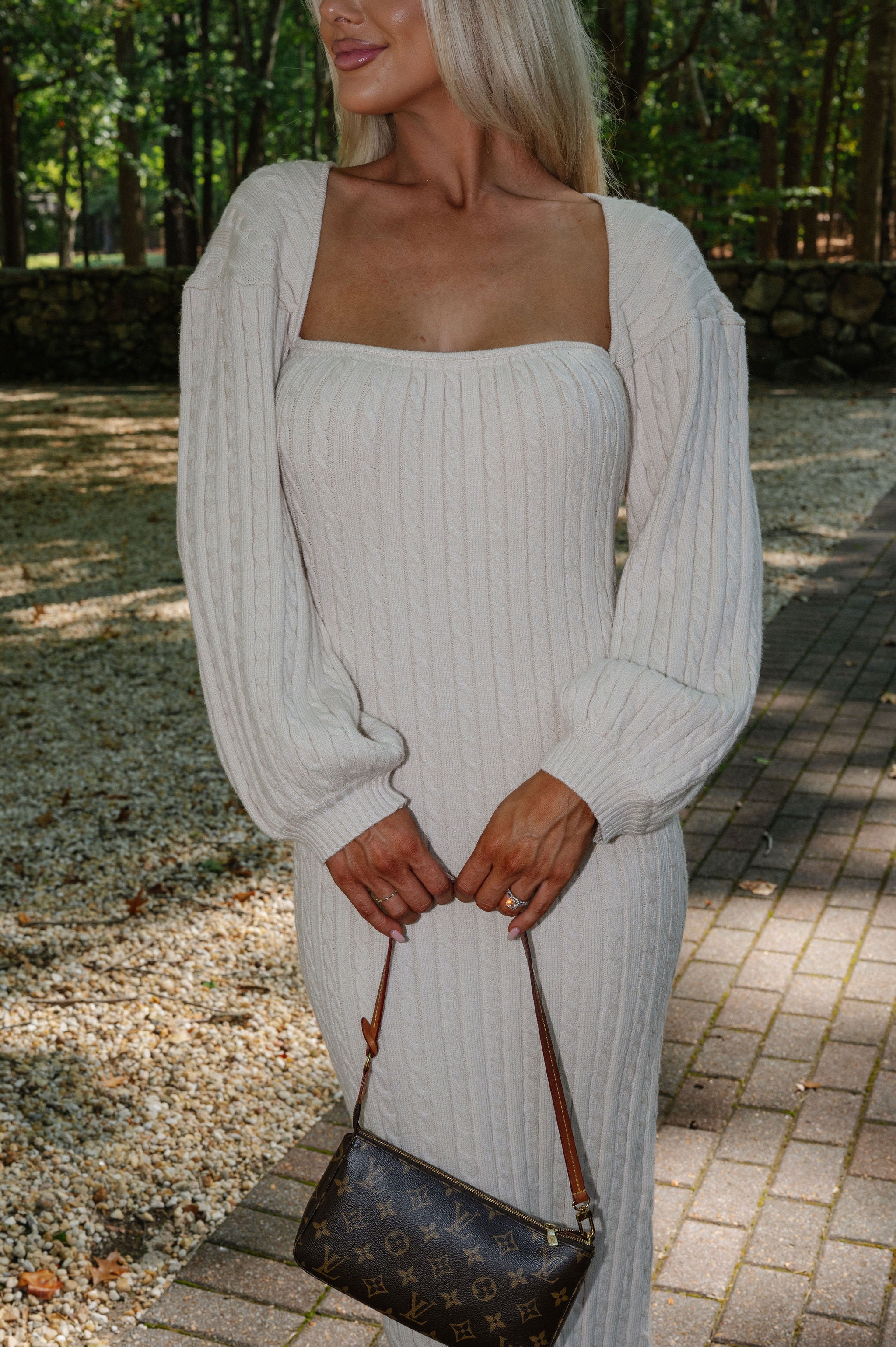 Hazel Sweater Dress- Beige