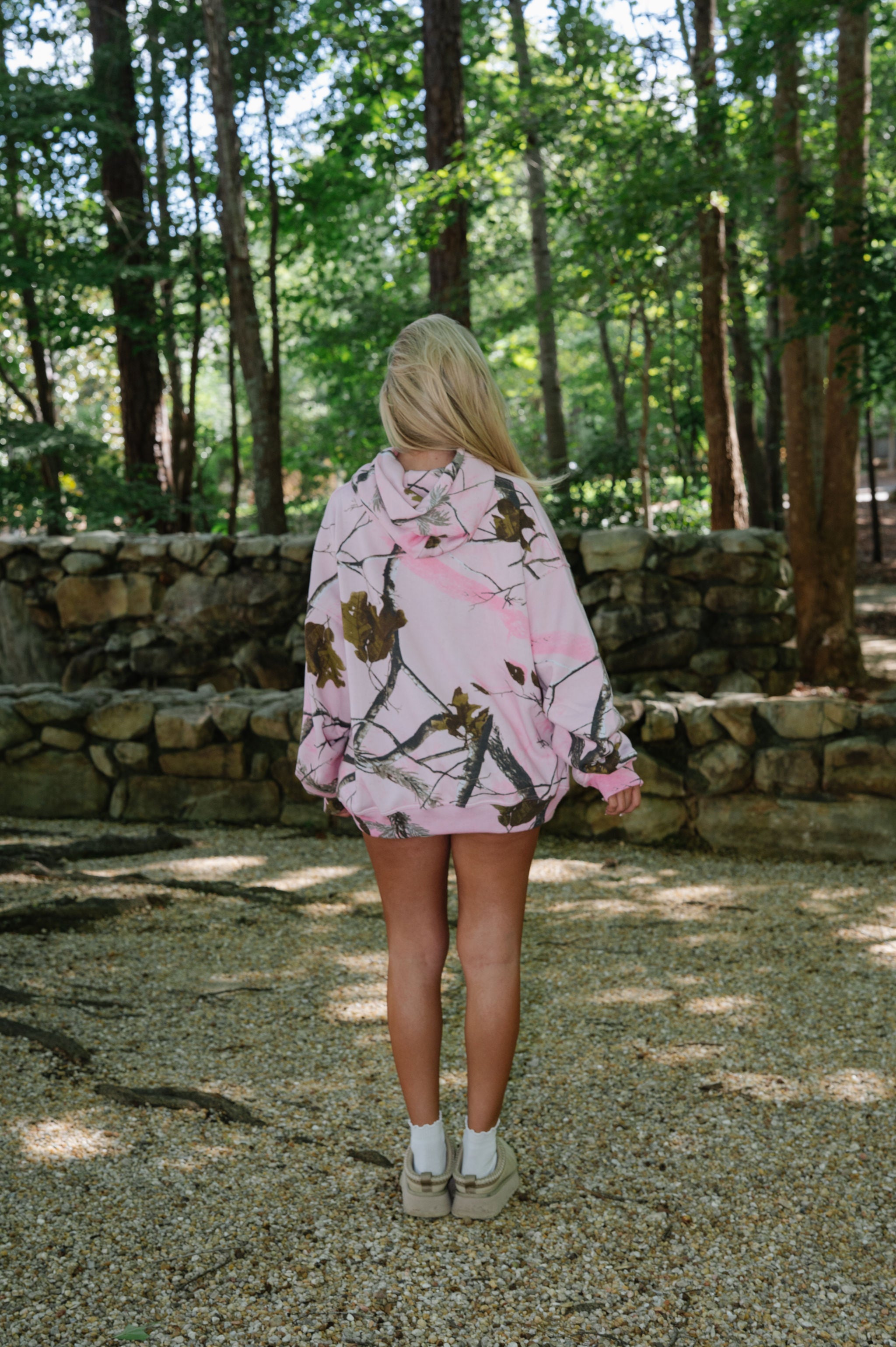 "Jesus Loves You" Woodland Hoodie-Pink Camo