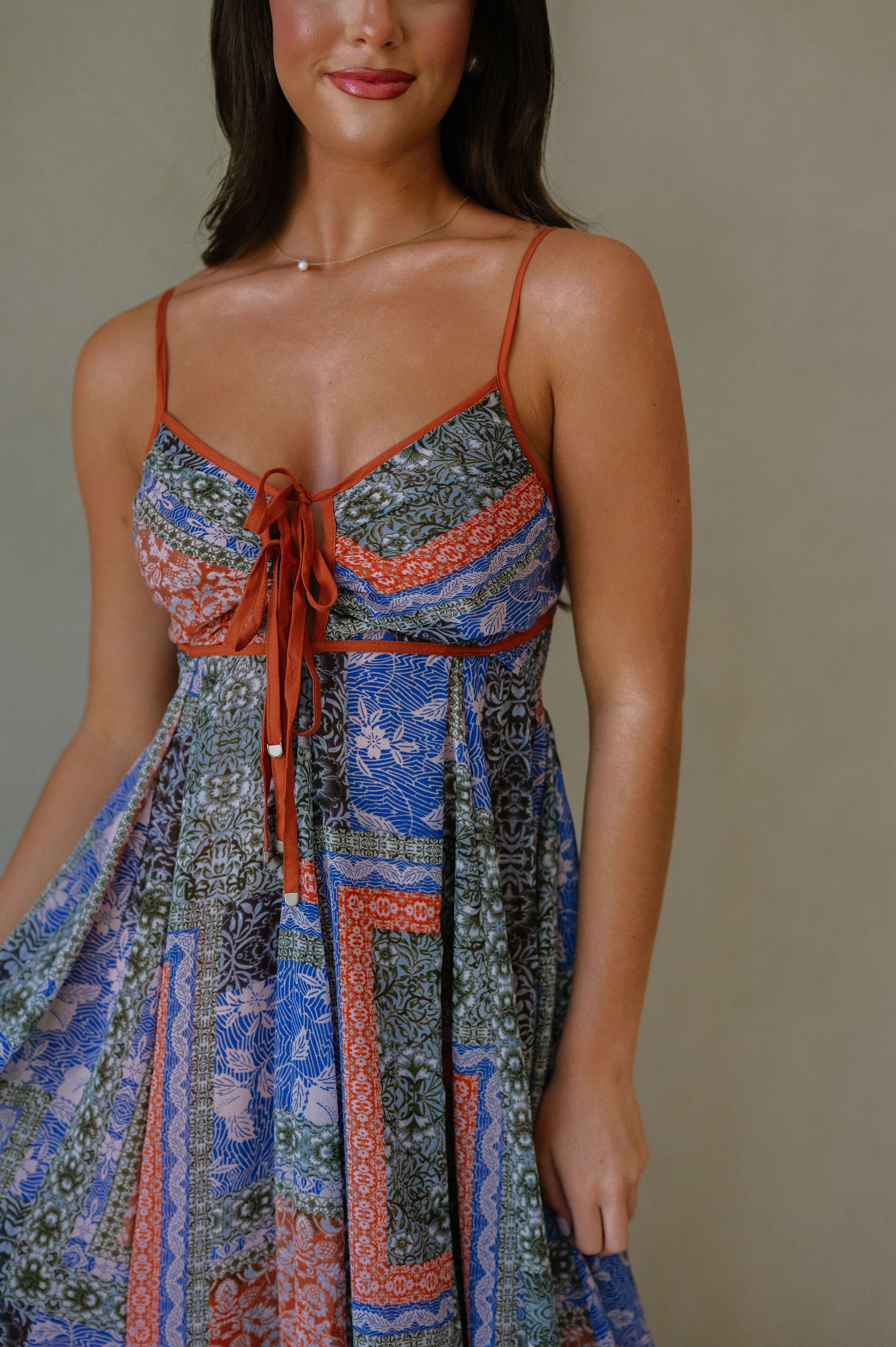Asher Dress-Blue Multi