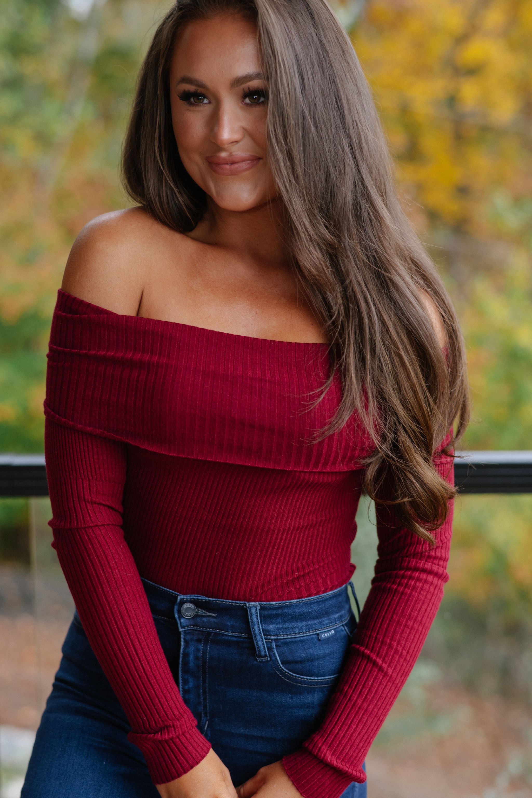 Karsen OTS Sweater-Wine