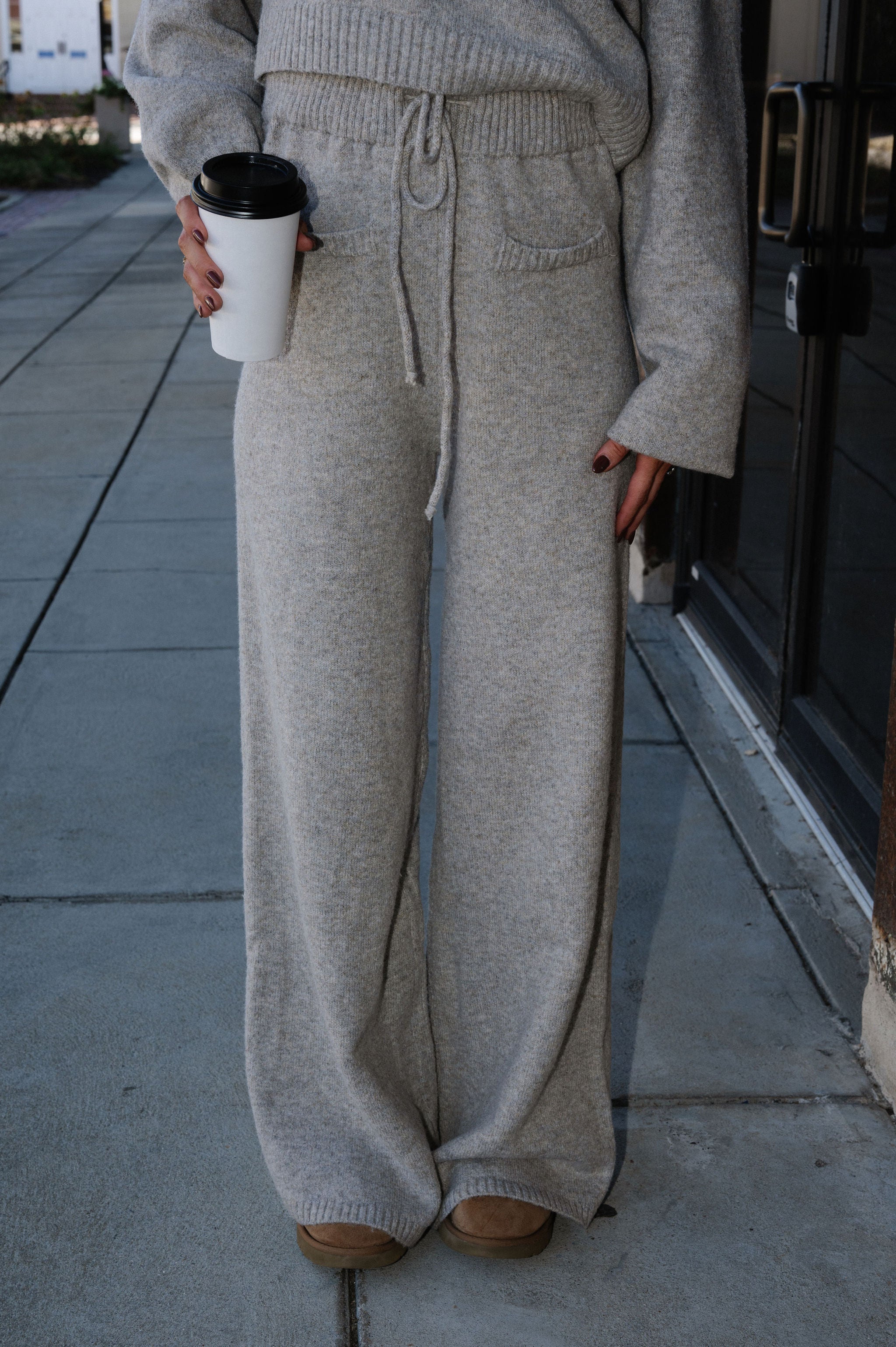 Maverick Sweater Pants Set-Light Mocha